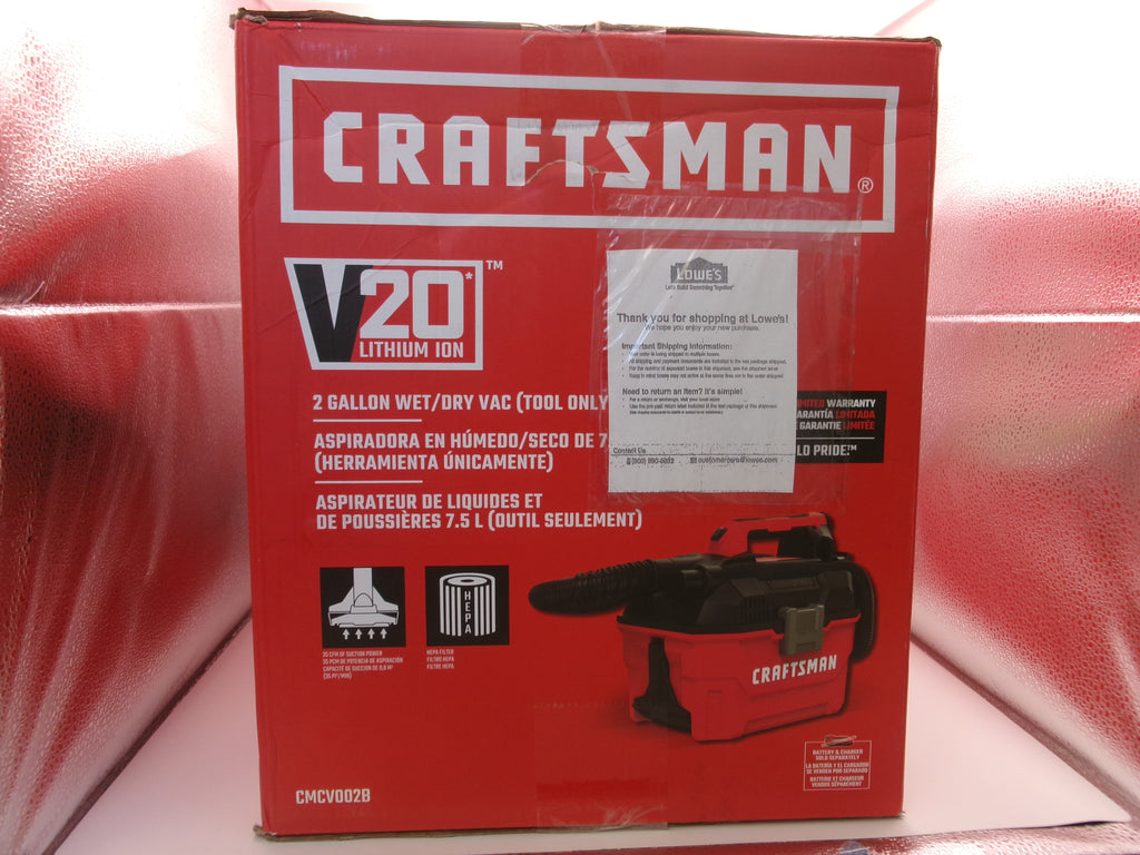 Craftsman CMCV002B V20 2 Gallon Cordless Wet Dry Vac (Bare Tool)
