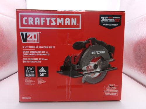 Craftsman CMCS500B 20V 6-1/2” Circular Saw - Tool Only – NEW