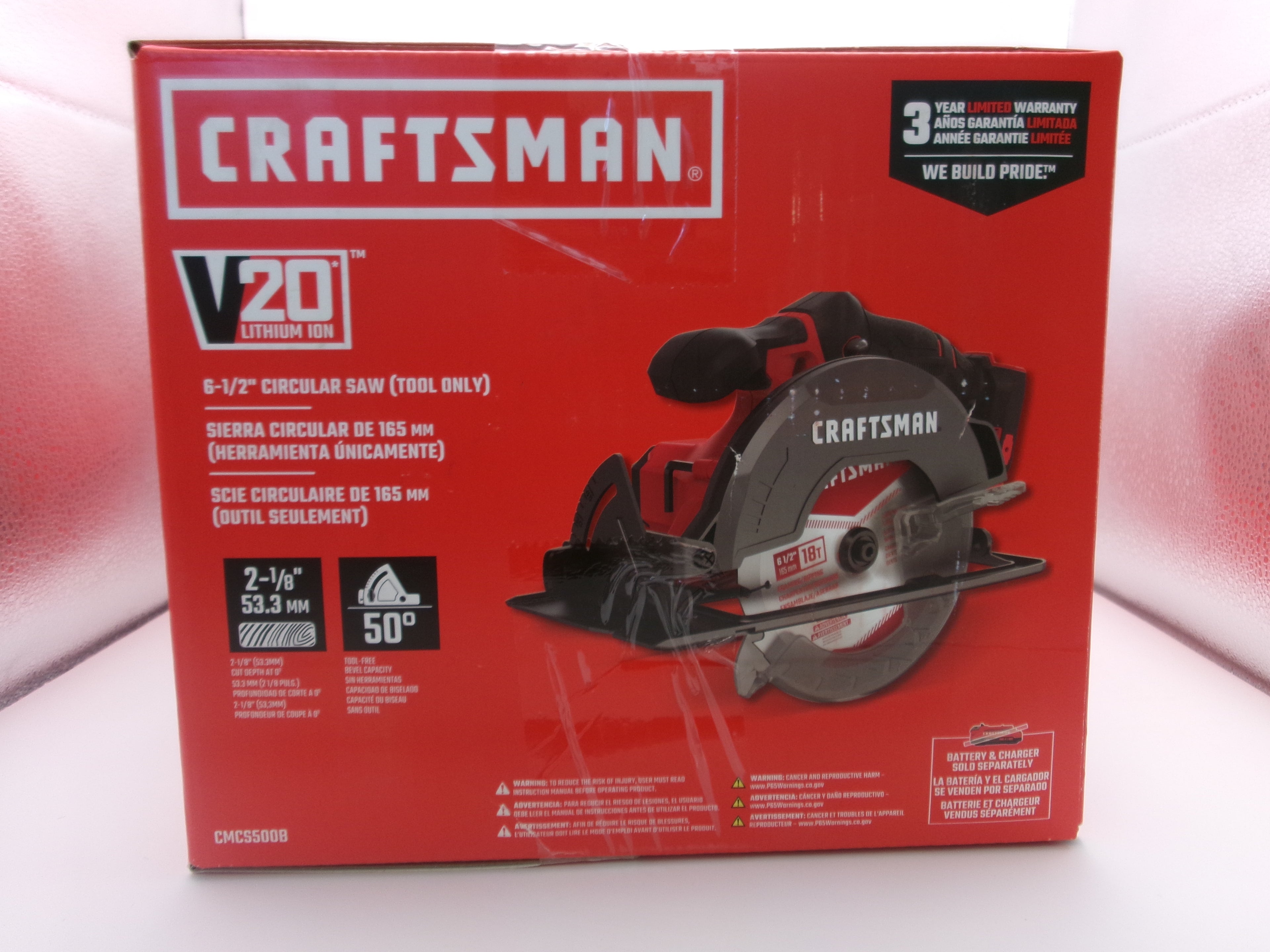 Craftsman CMCS500B 20V 6-1/2” Circular Saw - Tool Only – NEW