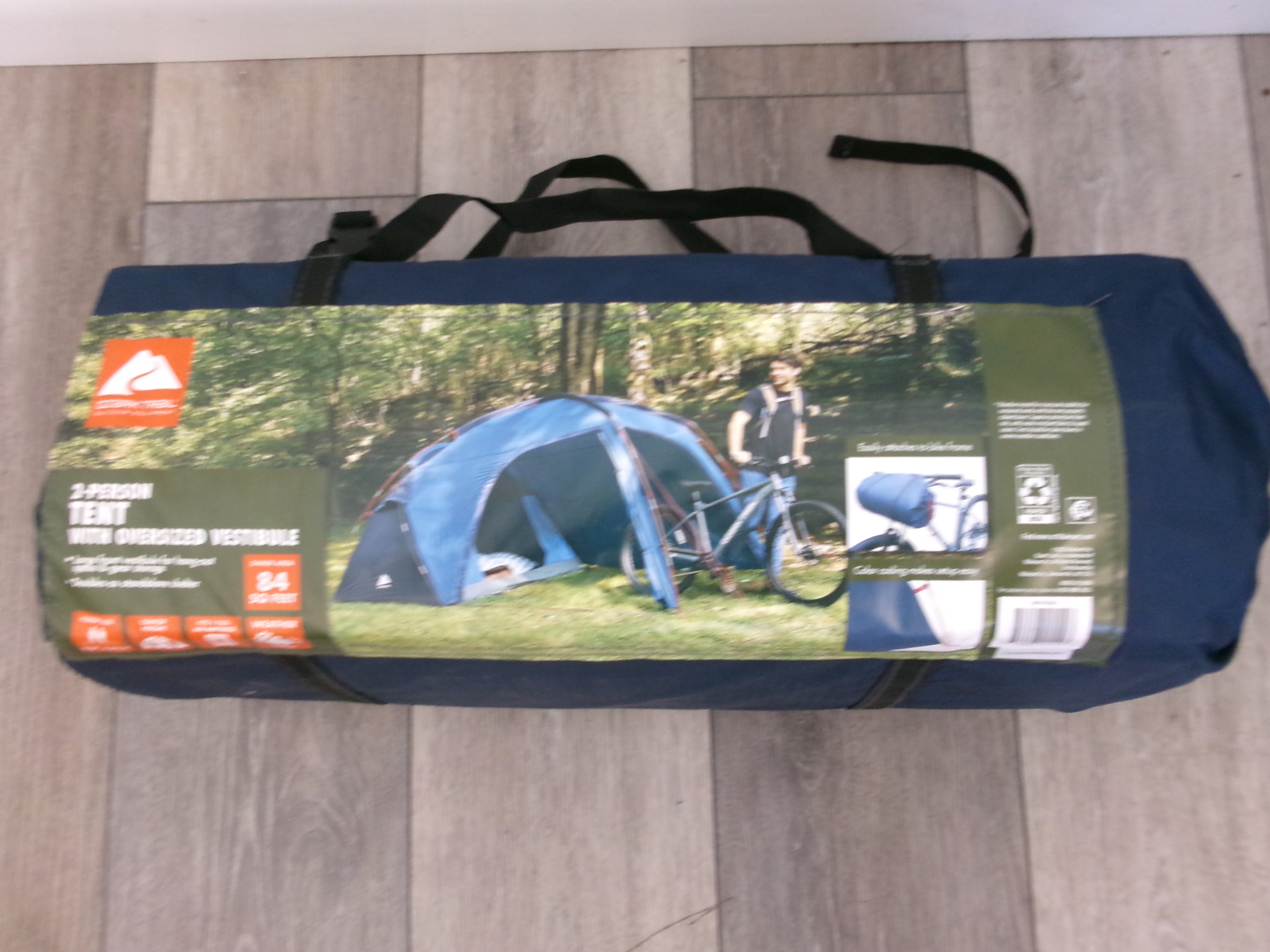 Ozark Trail 2 Person Tent with Oversized Vestibule, Blue