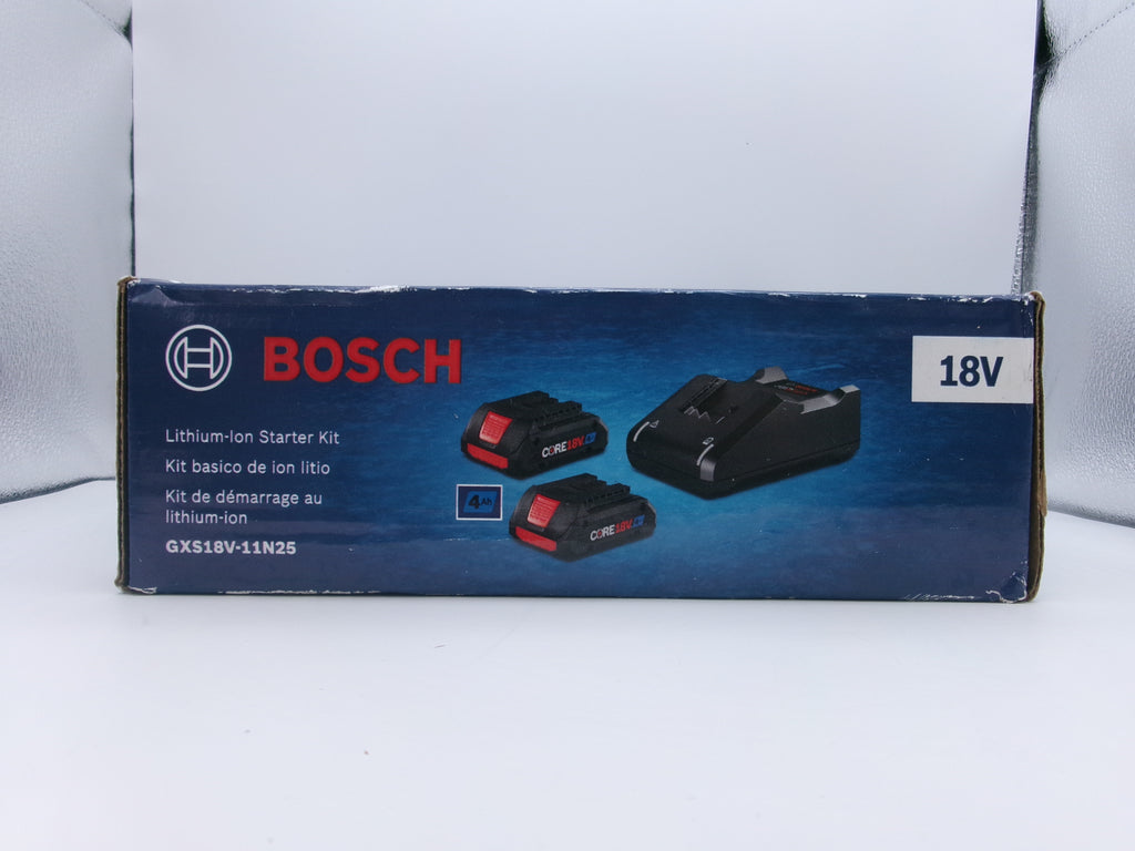 Bosch GXS18V-11N25 18V Starter Kit 2 CORE18V 4Ah Batteries 1 18V Charger