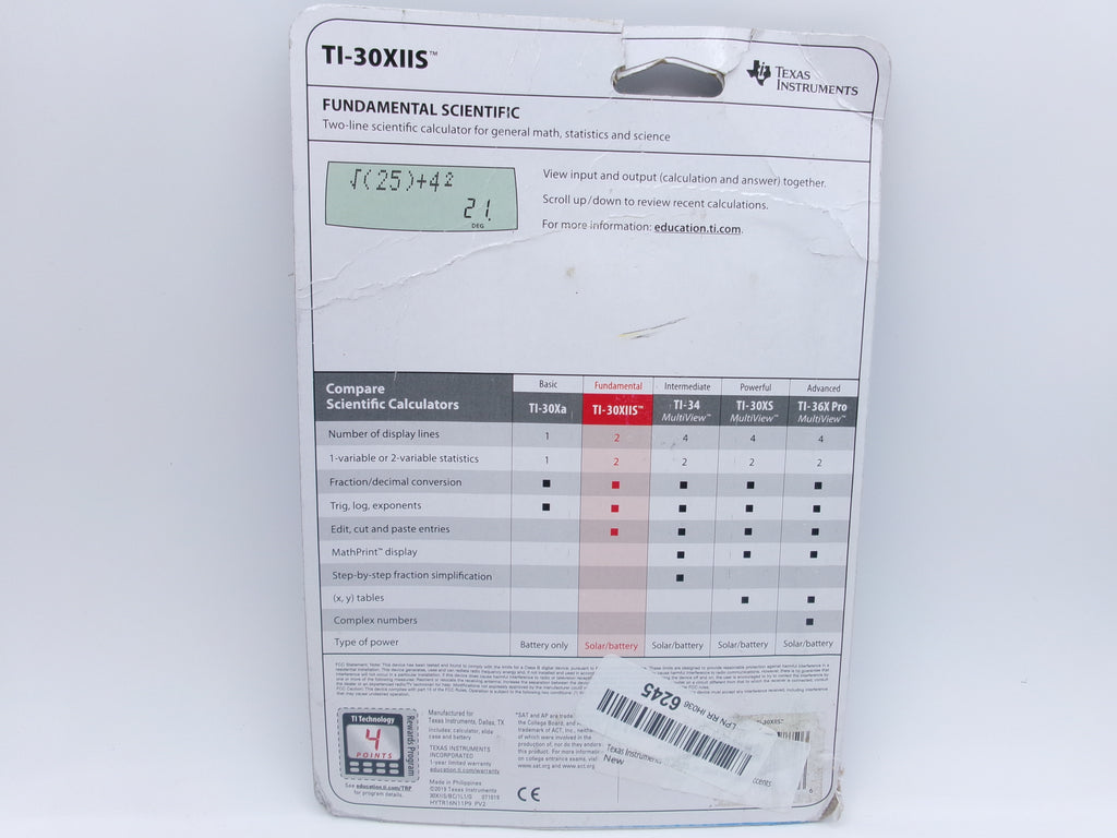 Texas Instruments TI-30XIIS Fundamental Scientific