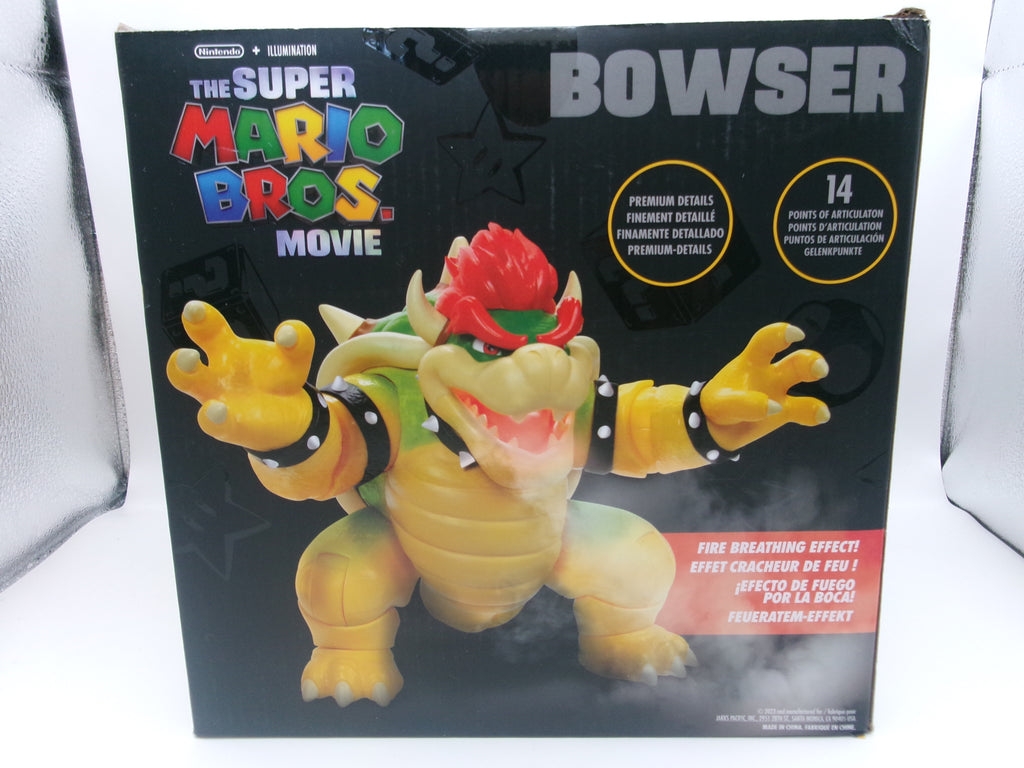 Super Mario Bros Movie .BOWSER .Action Figure with Fire Breathing Effects