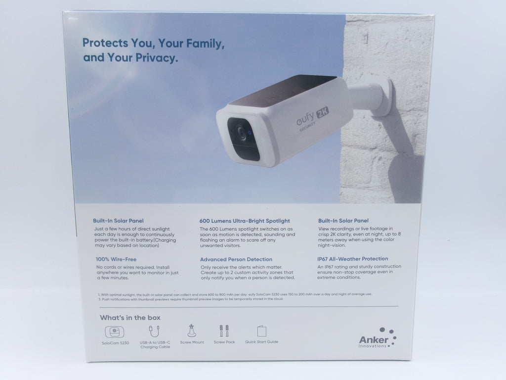 eufy security S230 SoloCam , Solar-Powered, Wireless Outdoor Camera