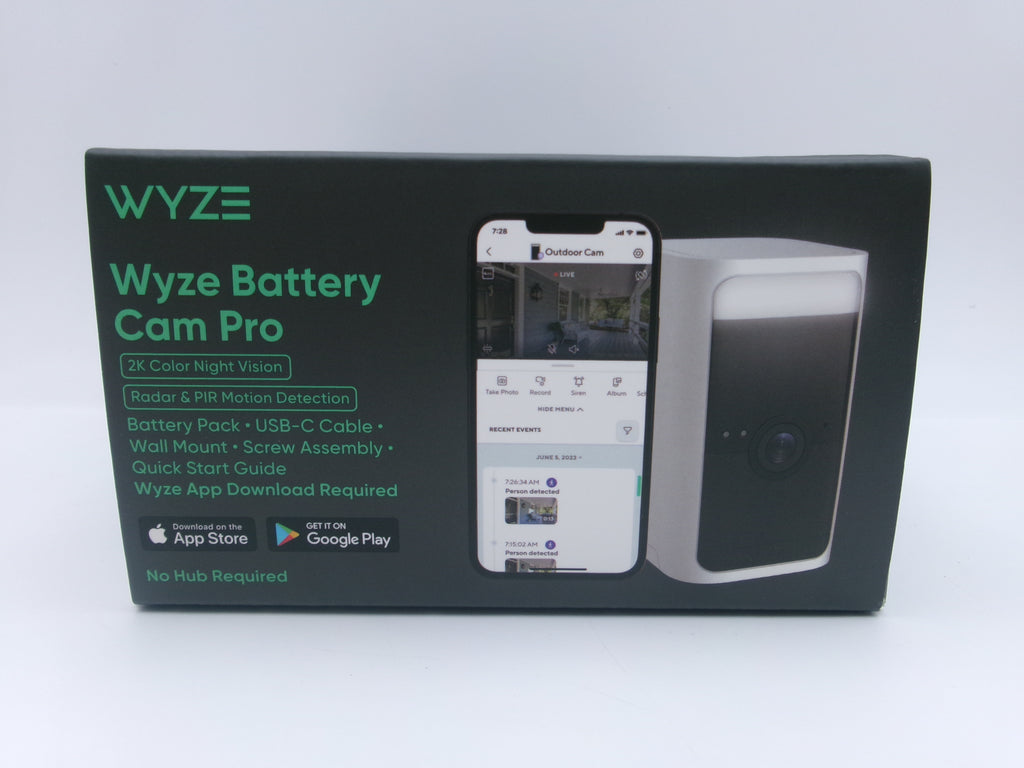 Wyze Battery Cam Pro 2K HD Wireless Indoor/Outdoor Camera WYZECOP