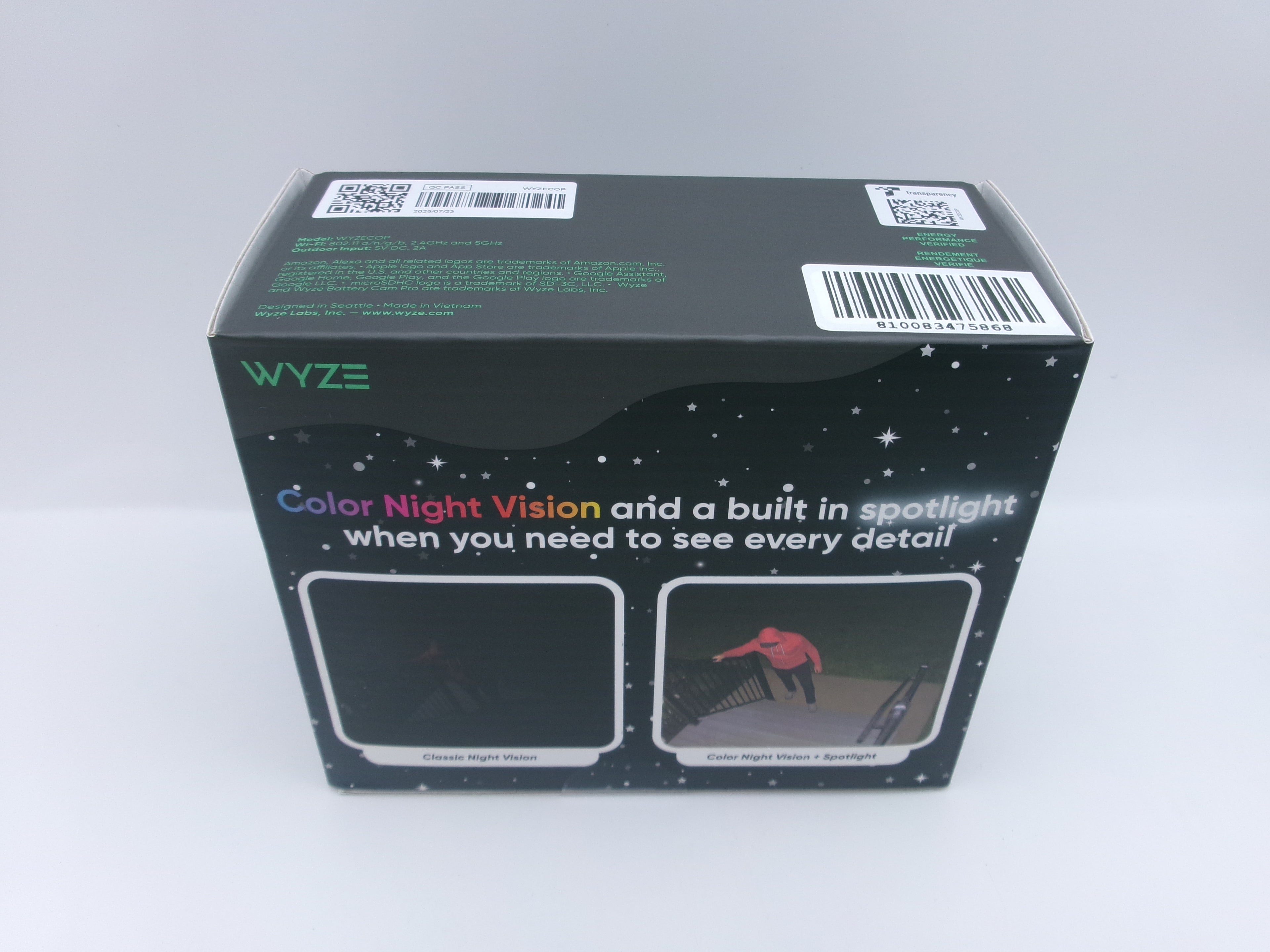Wyze Battery Cam Pro 2K HD Wireless Indoor/Outdoor Camera WYZECOP