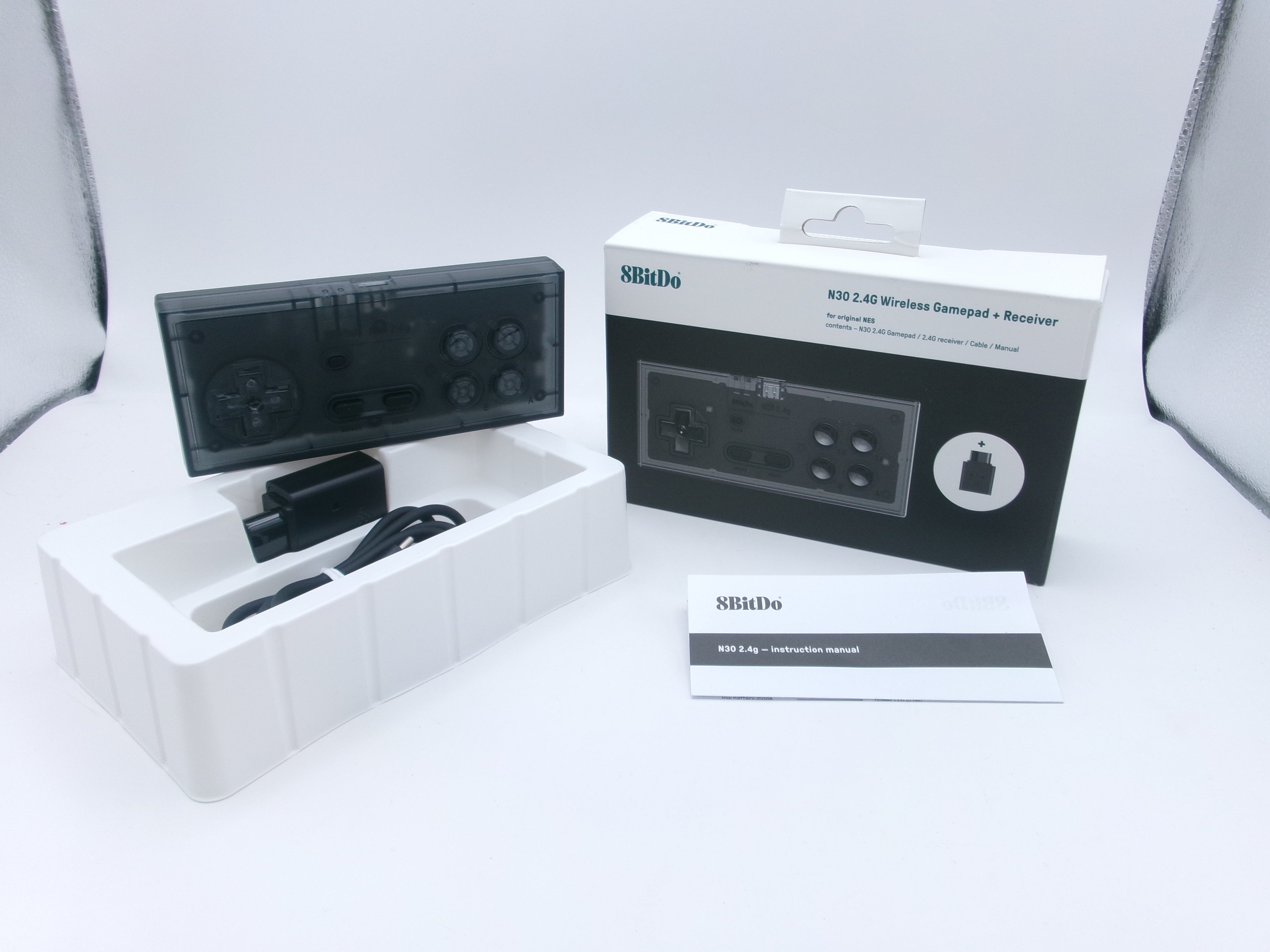 8BitDo N30 2.4G Wireless Gamepad + Reciever - Smoke