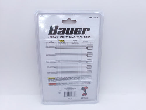 Bauer 5 piece Impact Rated Magnetic Nut Setter