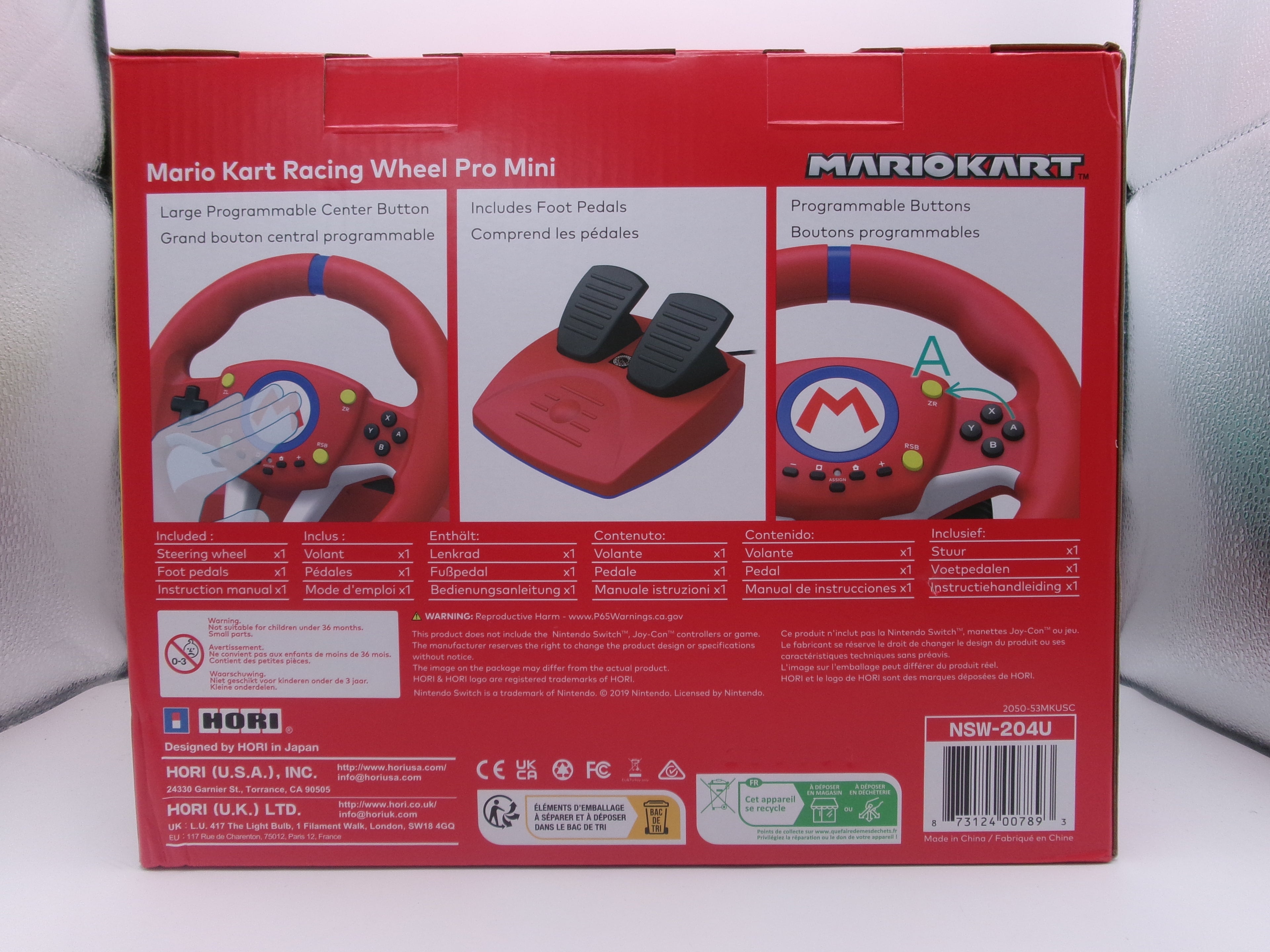 Hori NSW-204U Mario Kart Racing Wheel Pro Mini Nintendo Switch