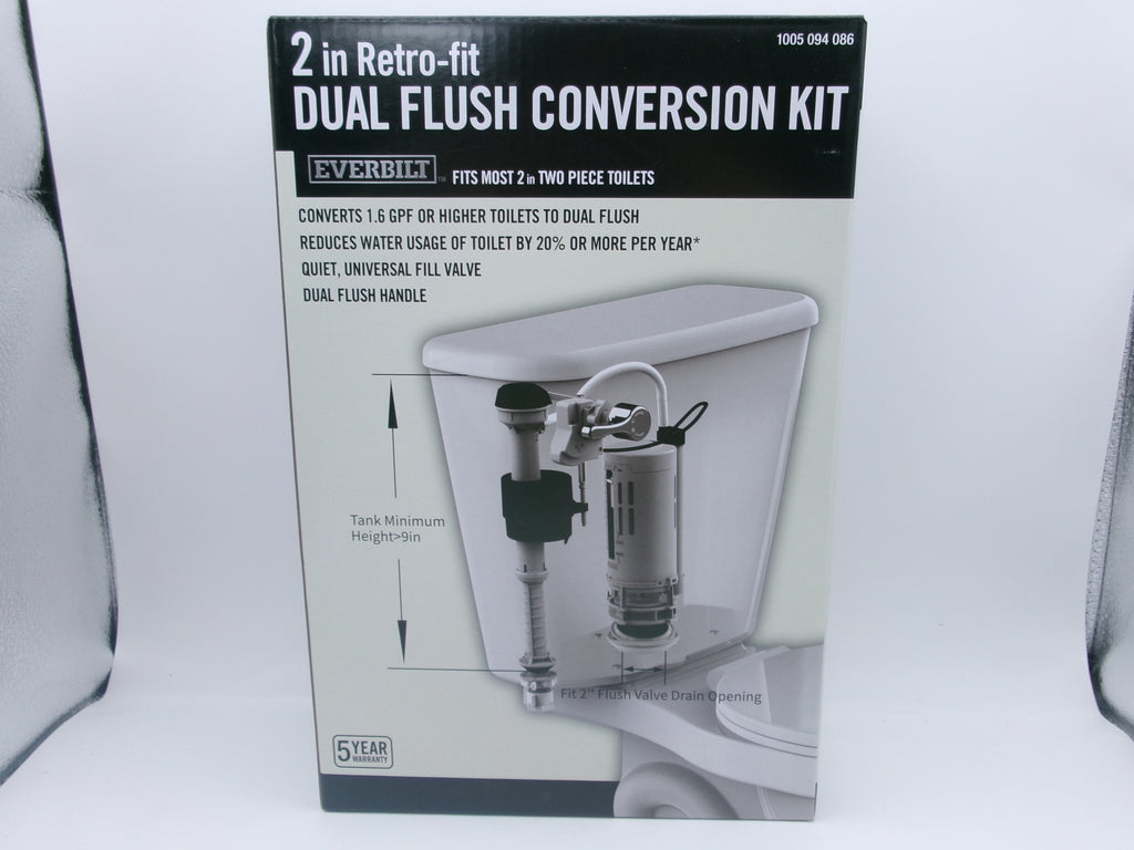 Everbilt Dual Flush Conversion Kit 2in Model 1005 094 086 Fill Valve Handle