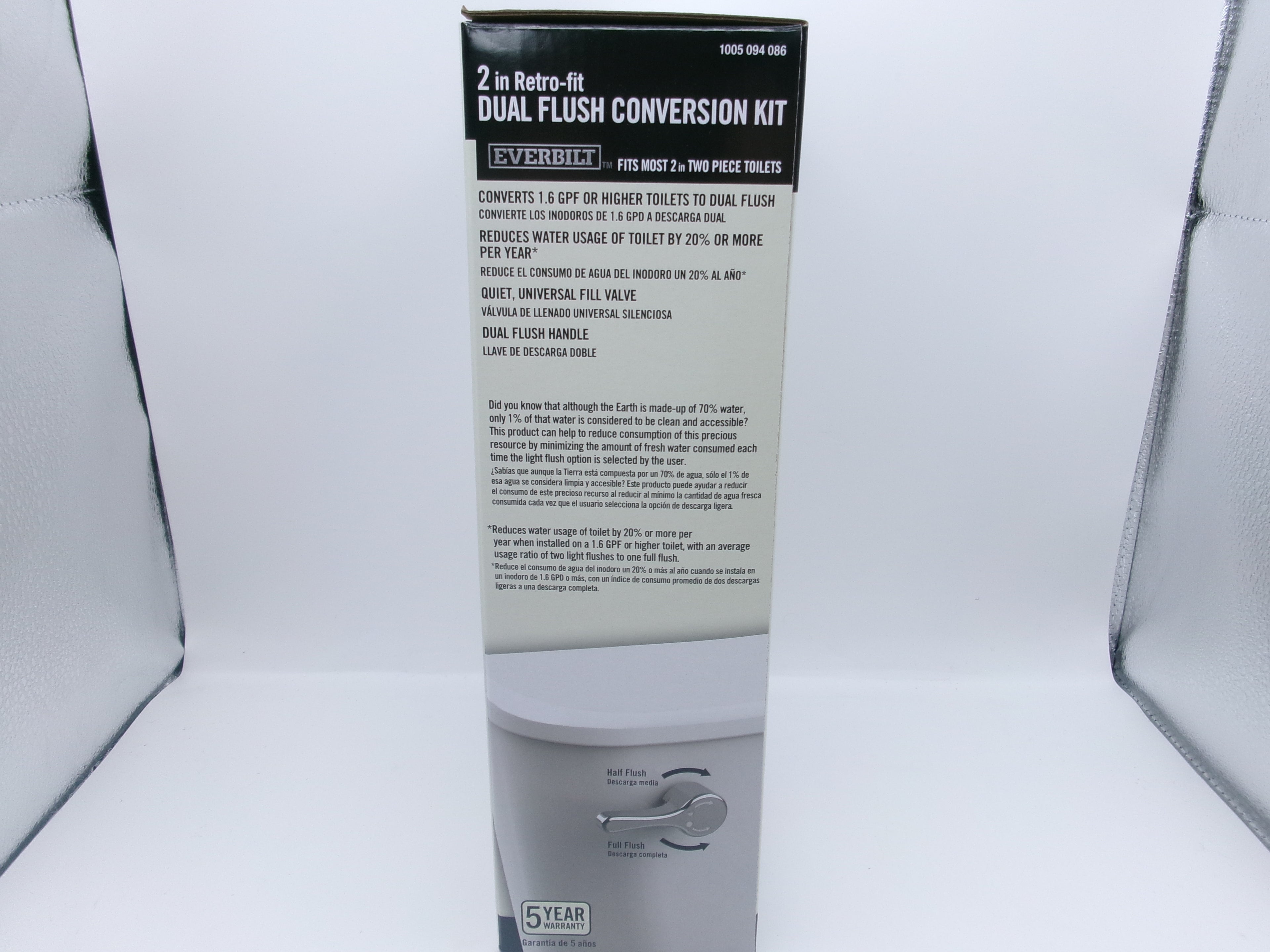 Everbilt Dual Flush Conversion Kit 2in Model 1005 094 086 Fill Valve Handle