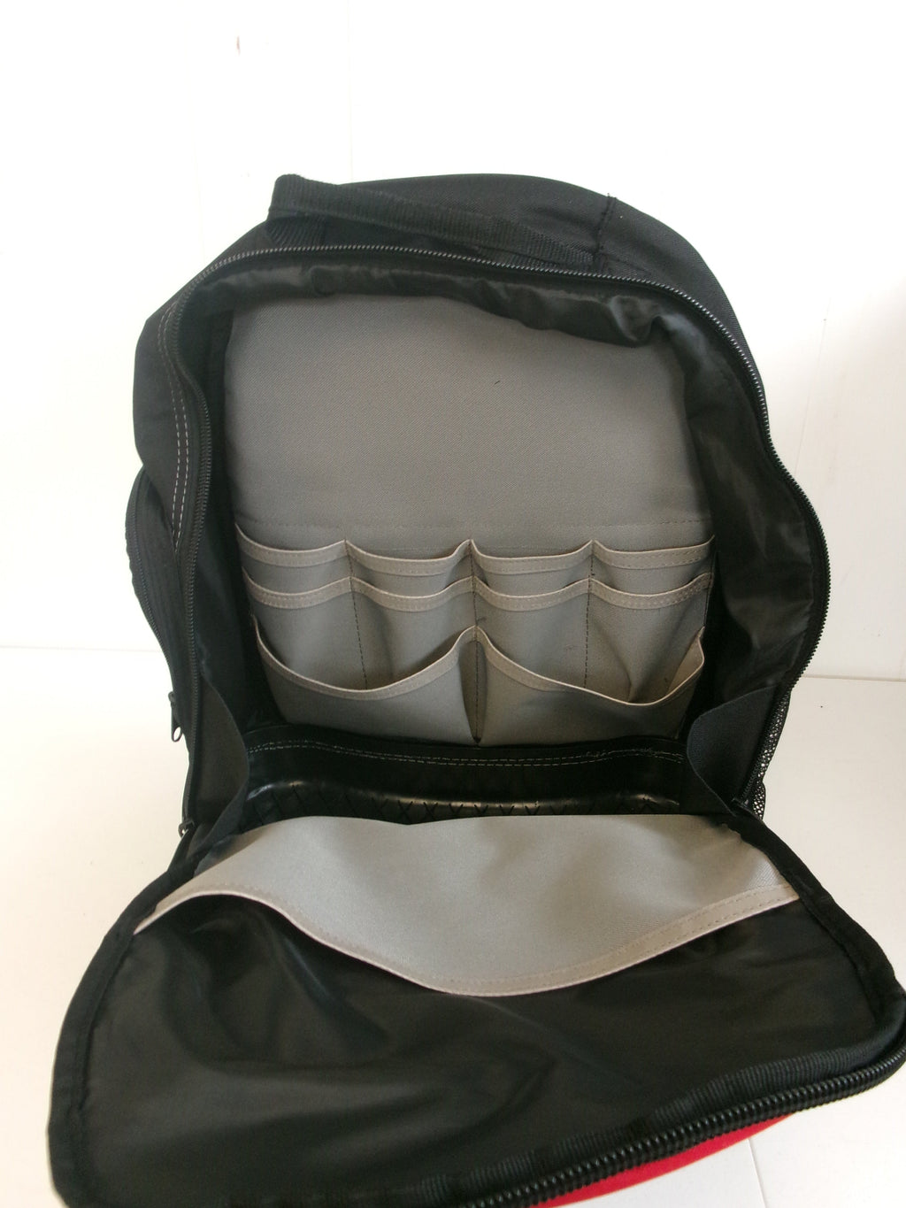 Husky 16 in. Tool Backpack Heavy Duty Rubber Bottom Storage Bag H-68003