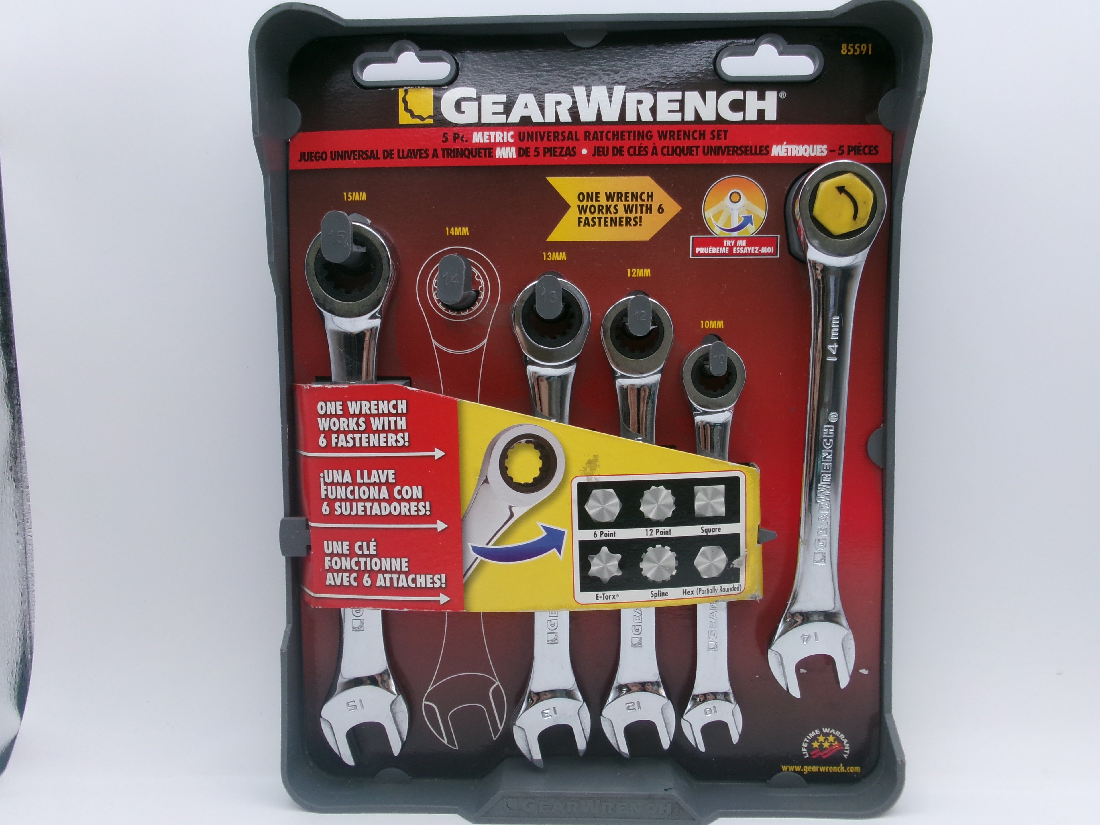 GearWrench 85591 Ratcheting Metric 10 to 15 mm