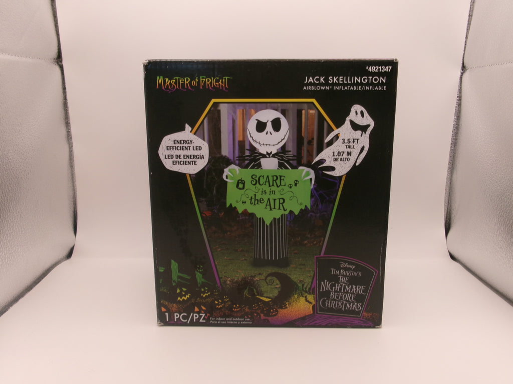 Disney Jack Skellington 3.5 Ft Airblown Inflatable Nightmare Before Christmas