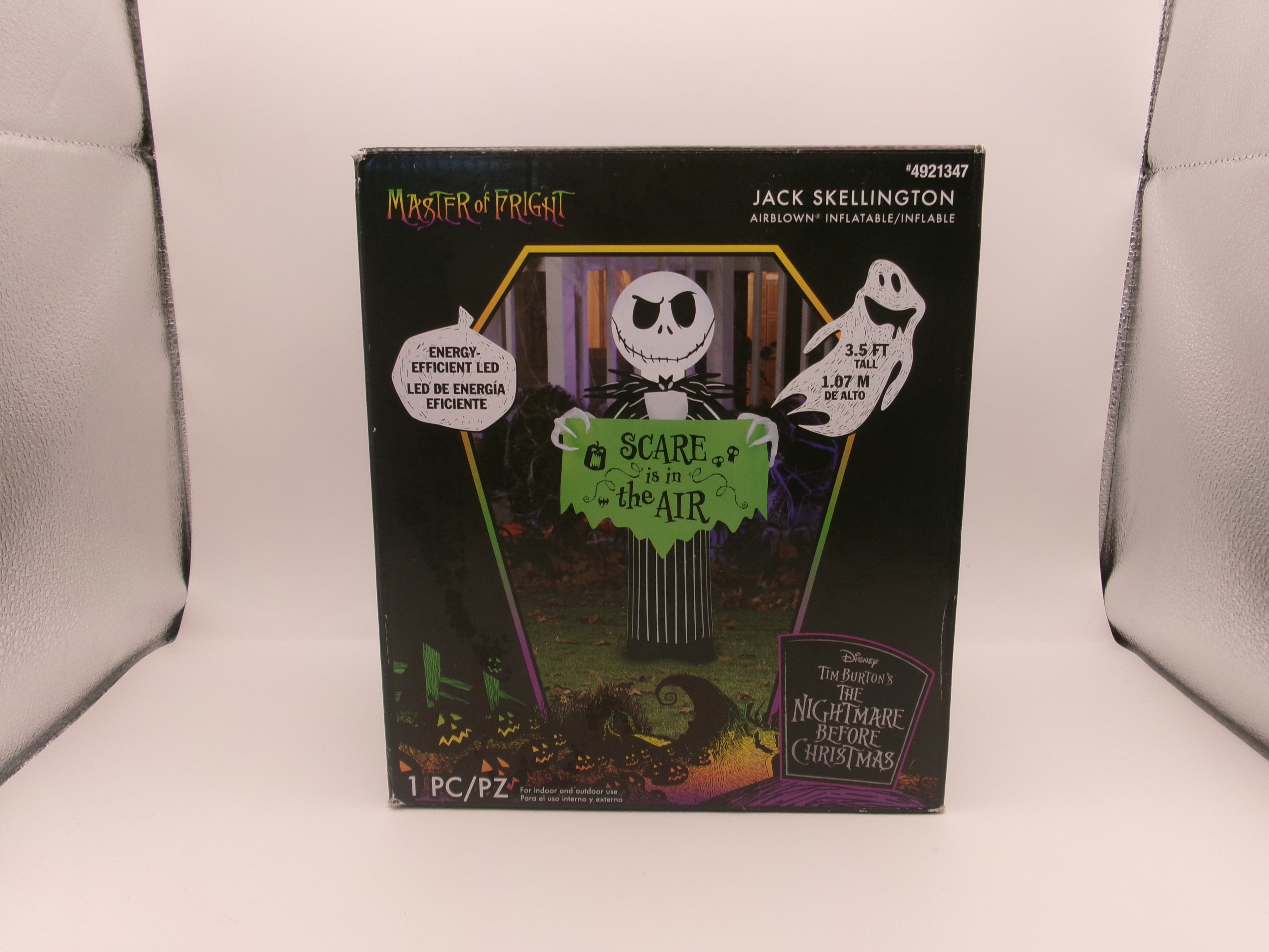 Disney Jack Skellington 3.5 Ft Airblown Inflatable Nightmare Before Christmas