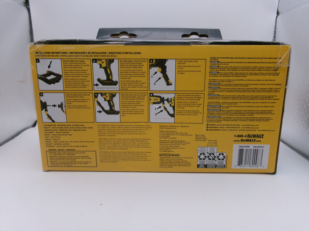 DEWALT DWACPRIR IMPACT CONNECT Copper Pipe Cutter 1/2"–1" Attachment