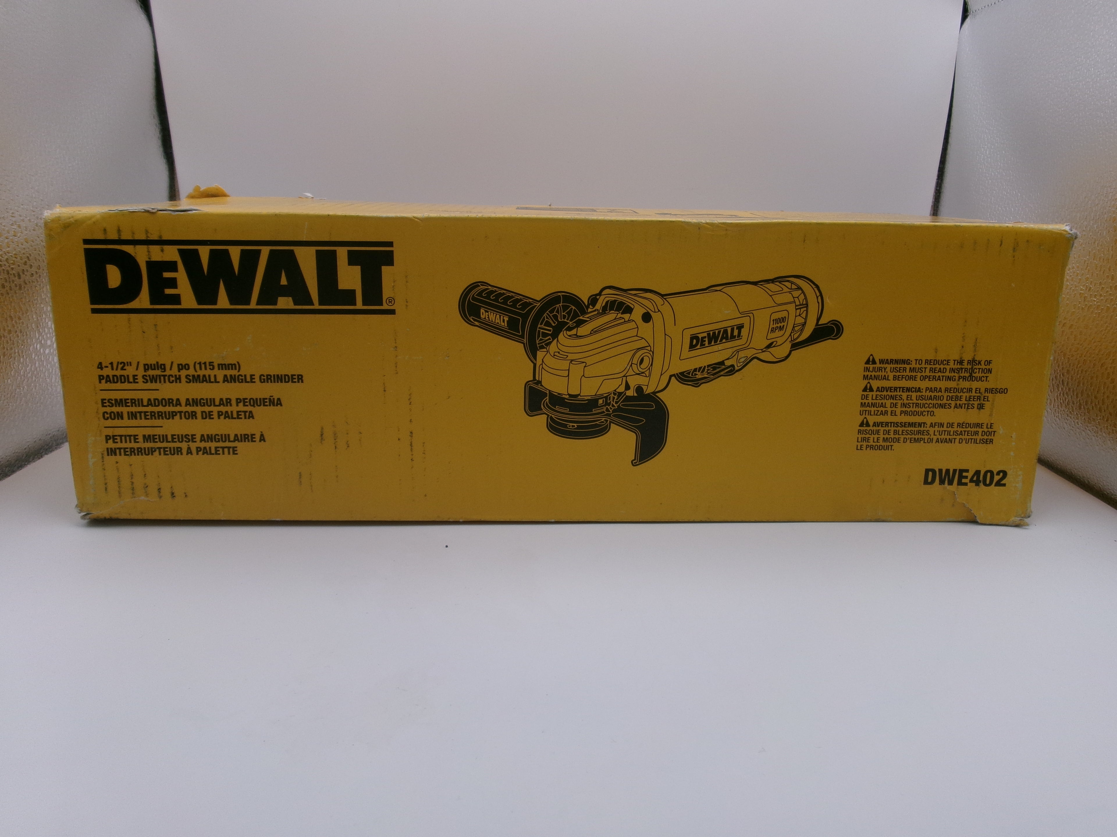 DEWALT DWE402W 11 Amp 4-1/2" Corded Angle Grinder w/ Paddle Switch & Wheel