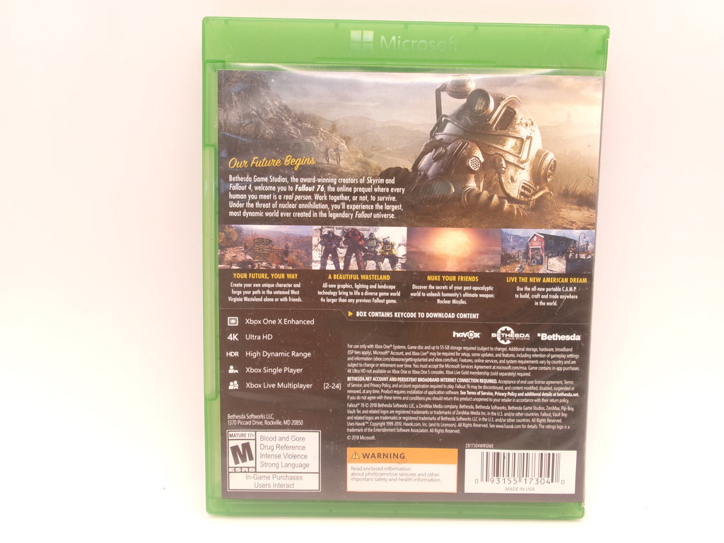 Fallout 76 Xbox One