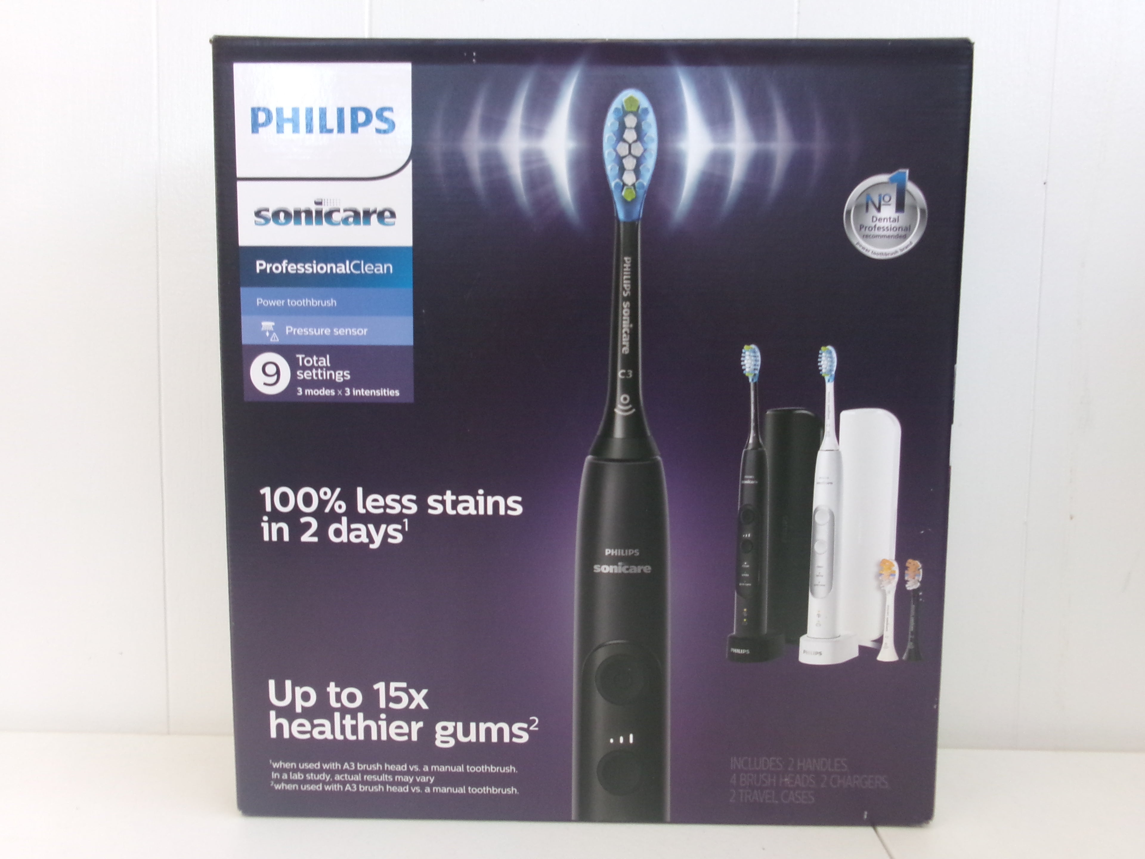 Philips Sonicare Professional Clean Rechargeable Electric Toothbrush 2pack