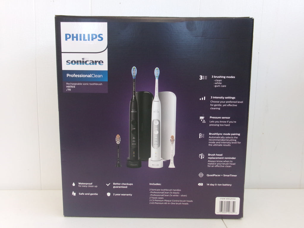 Philips Sonicare Professional Clean Rechargeable Electric Toothbrush 2pack