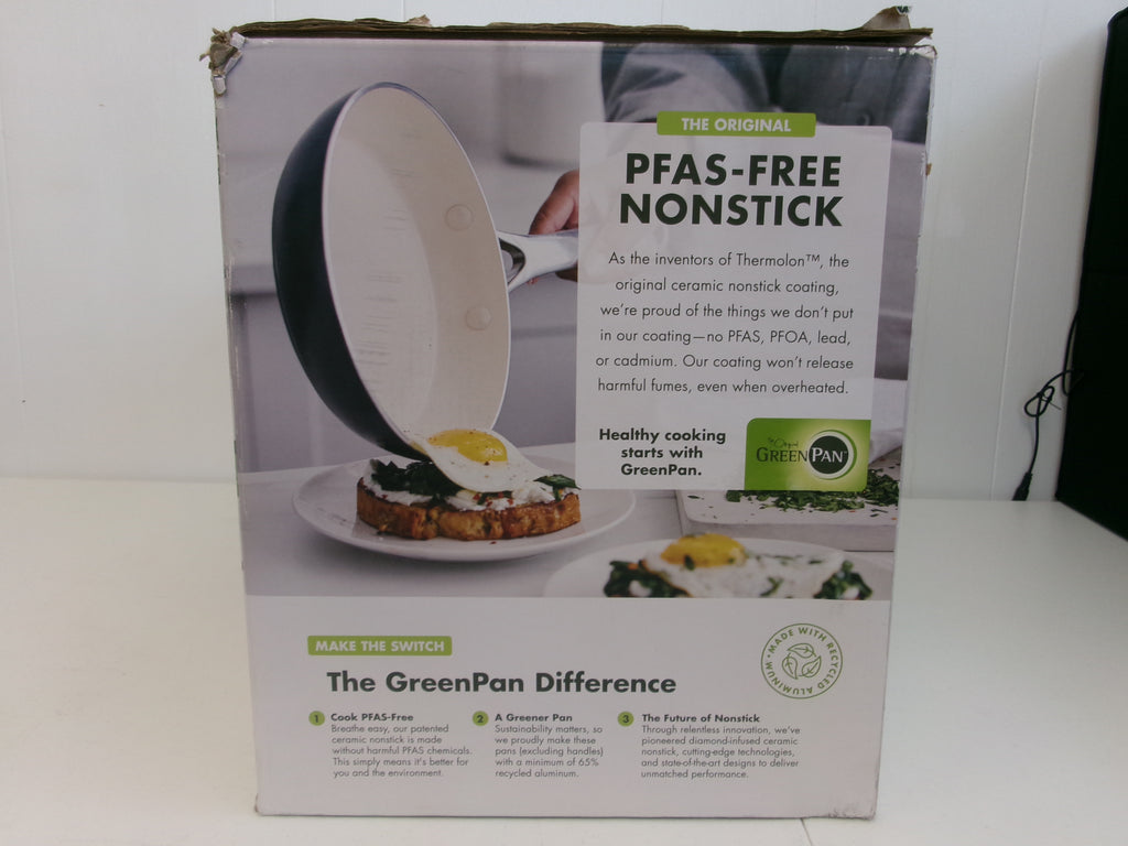 GreenPan Balance 10 Piece Ceramic Nonstick Cookware Pan Oxford Blue
