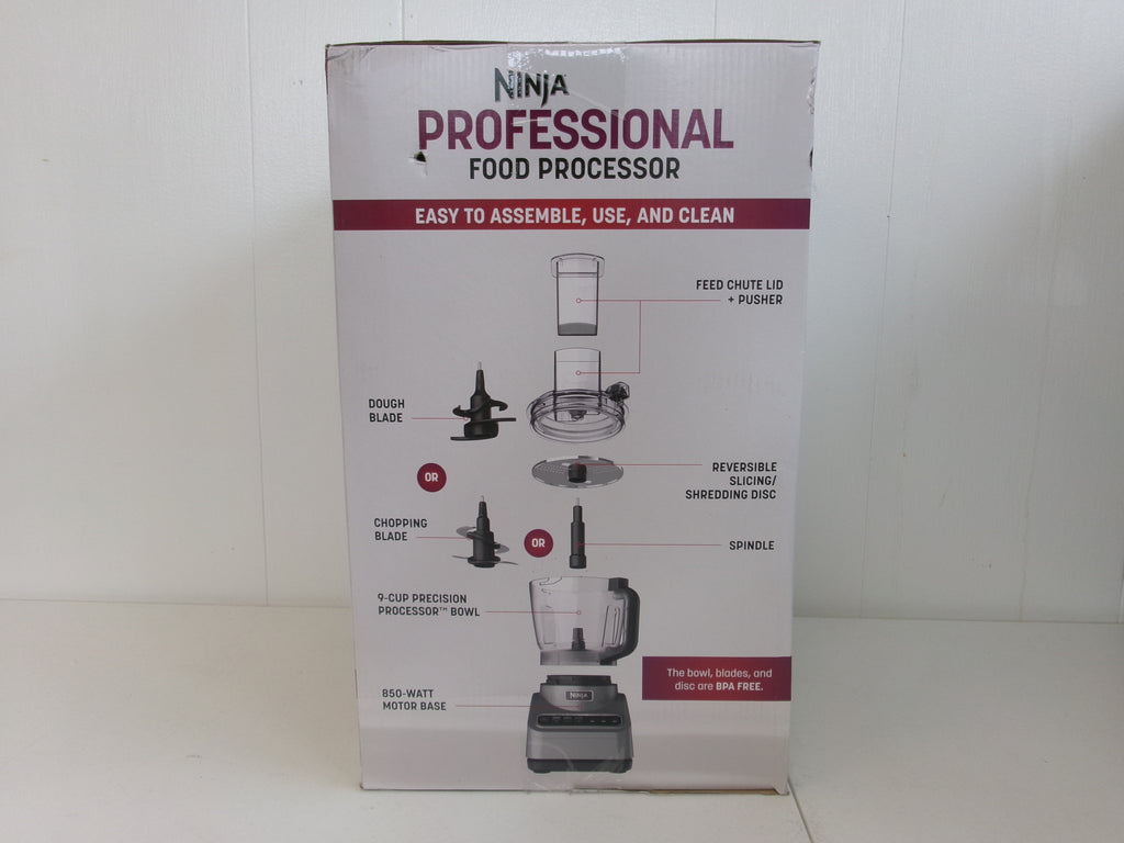 Ninja Professional Food Processor 3-Auto-IQ 9-Cup Capacity Chop/Disc/Dough