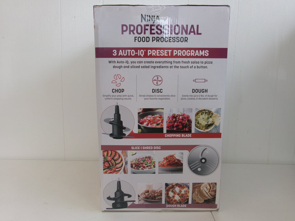 Ninja Professional Food Processor 3-Auto-IQ 9-Cup Capacity Chop/Disc/Dough