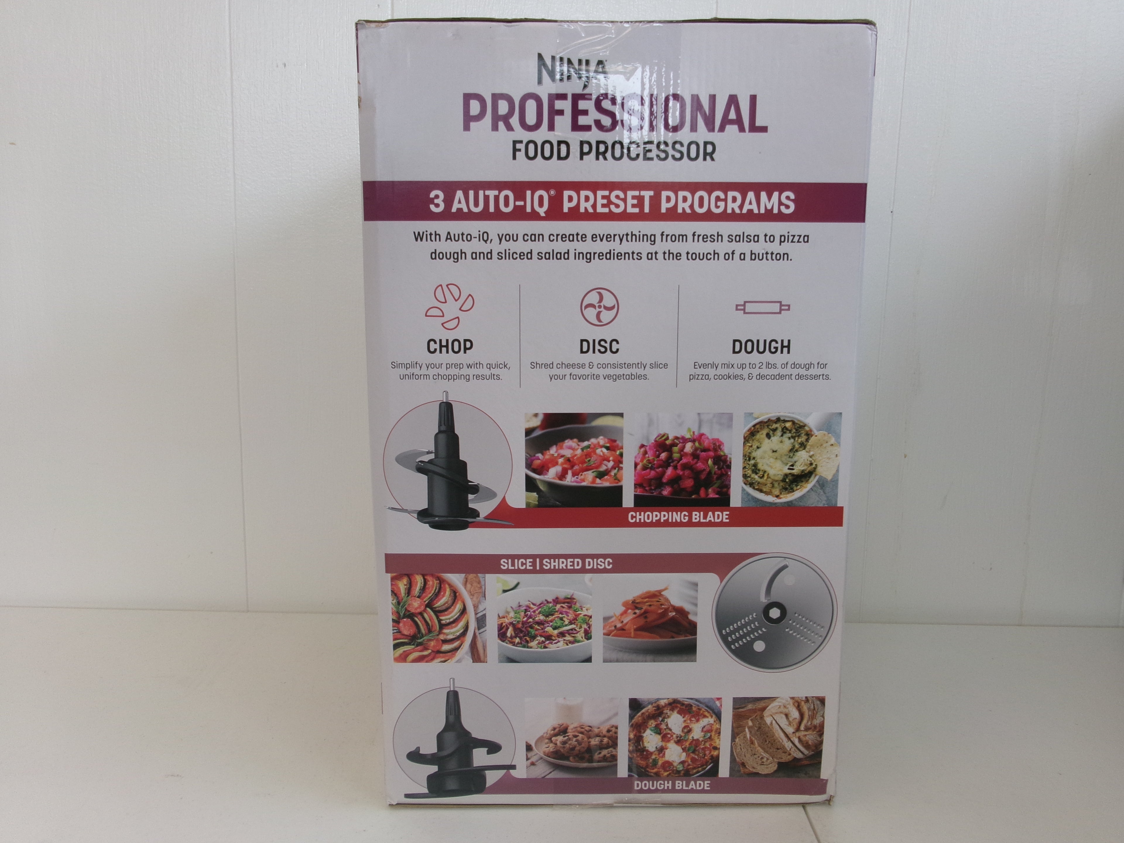 Ninja Professional Food Processor 3-Auto-IQ 9-Cup Capacity Chop/Disc/Dough