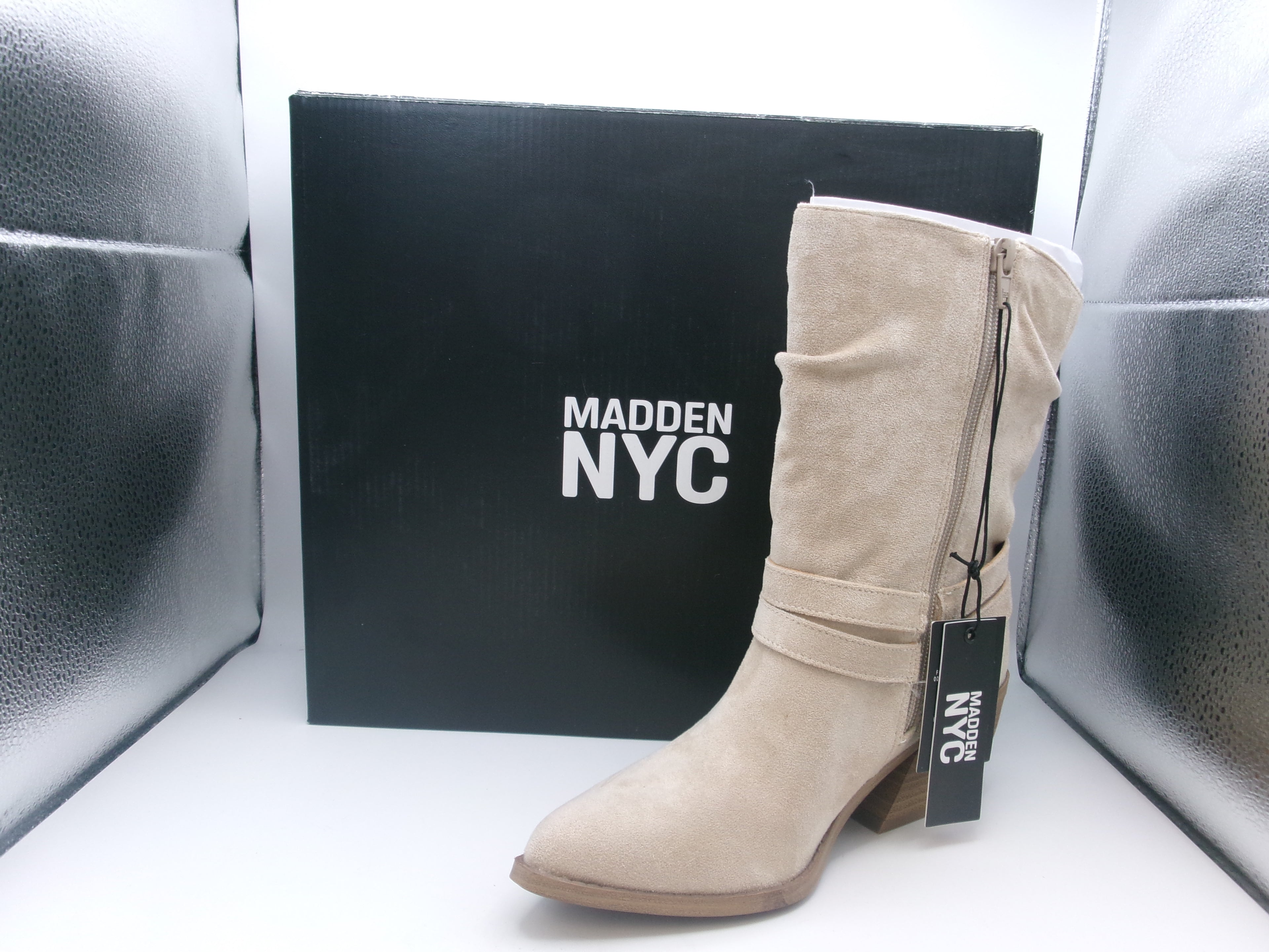 Madden NYC Women's Faux Suede Fringe Boots