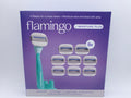 Flamingo Moisture Plus Shave Kit 9 Cartridges Razor Handle Shower Holder Aloe