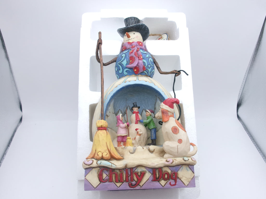 Jim Shore Heartwood Creek Chilly Dog Snowman Figurine Dog Children 2008