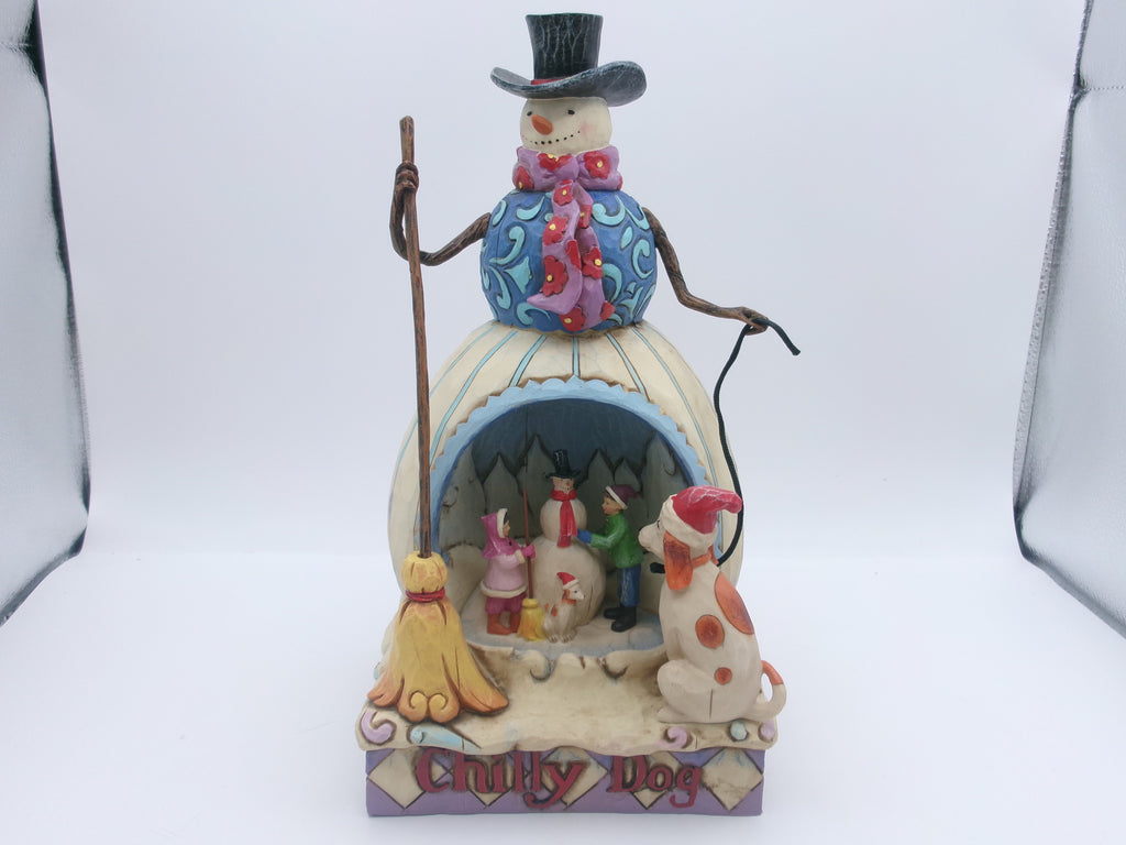 Jim Shore Heartwood Creek Chilly Dog Snowman Figurine Dog Children 2008