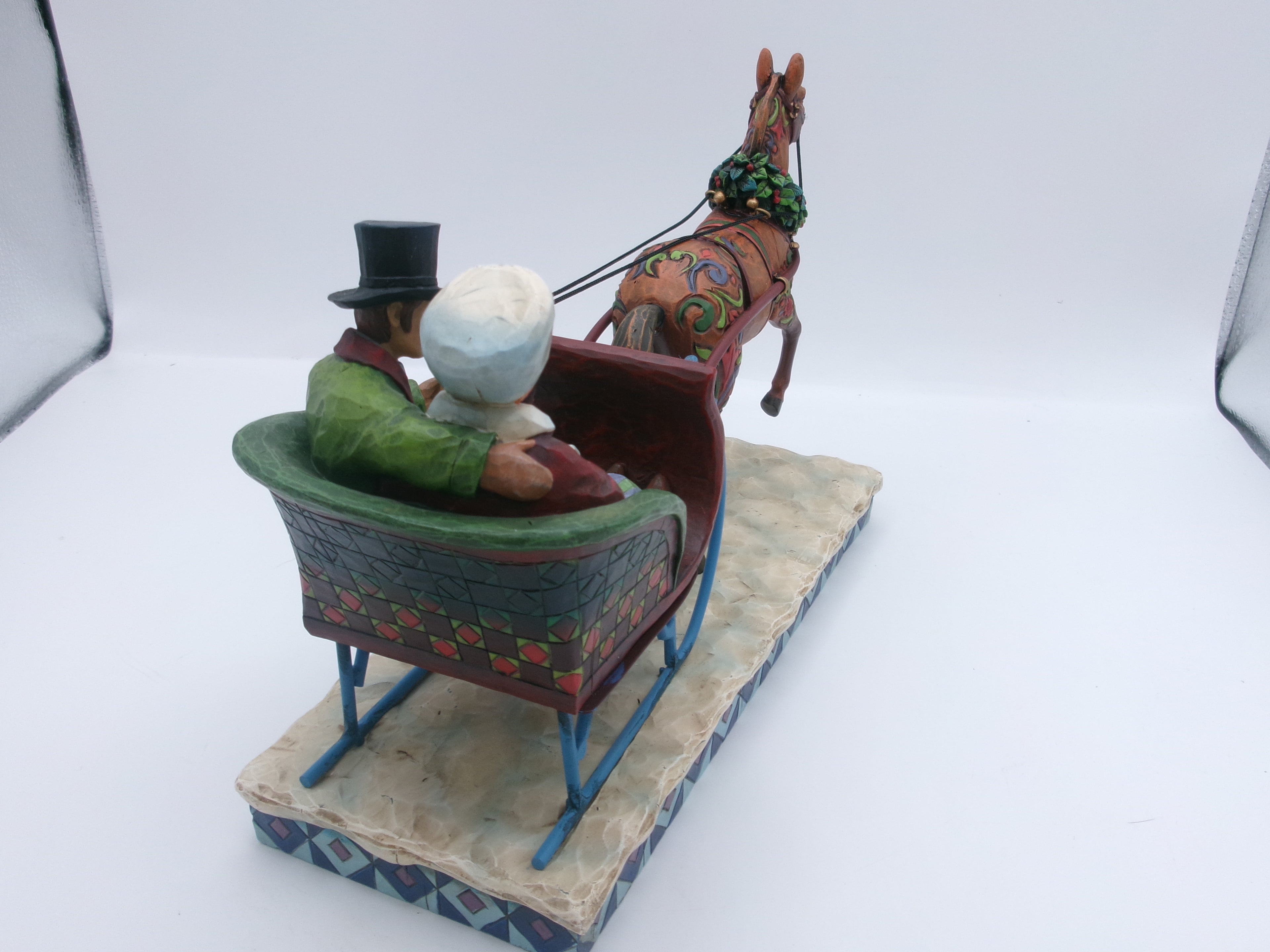 Jim Shore Heartwood Creek Dashing Into The Season Couple in Sleigh W/ Horse 2006