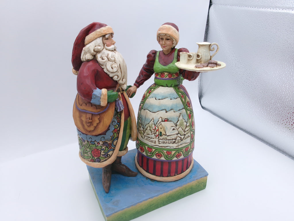 Jim Shore Tis the Season for Loving Hearts Santa Mrs Clause Figure 2006 #4005274