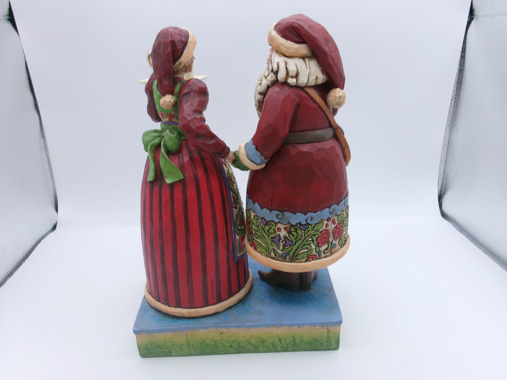 Jim Shore Tis the Season for Loving Hearts Santa Mrs Clause Figure 2006 #4005274