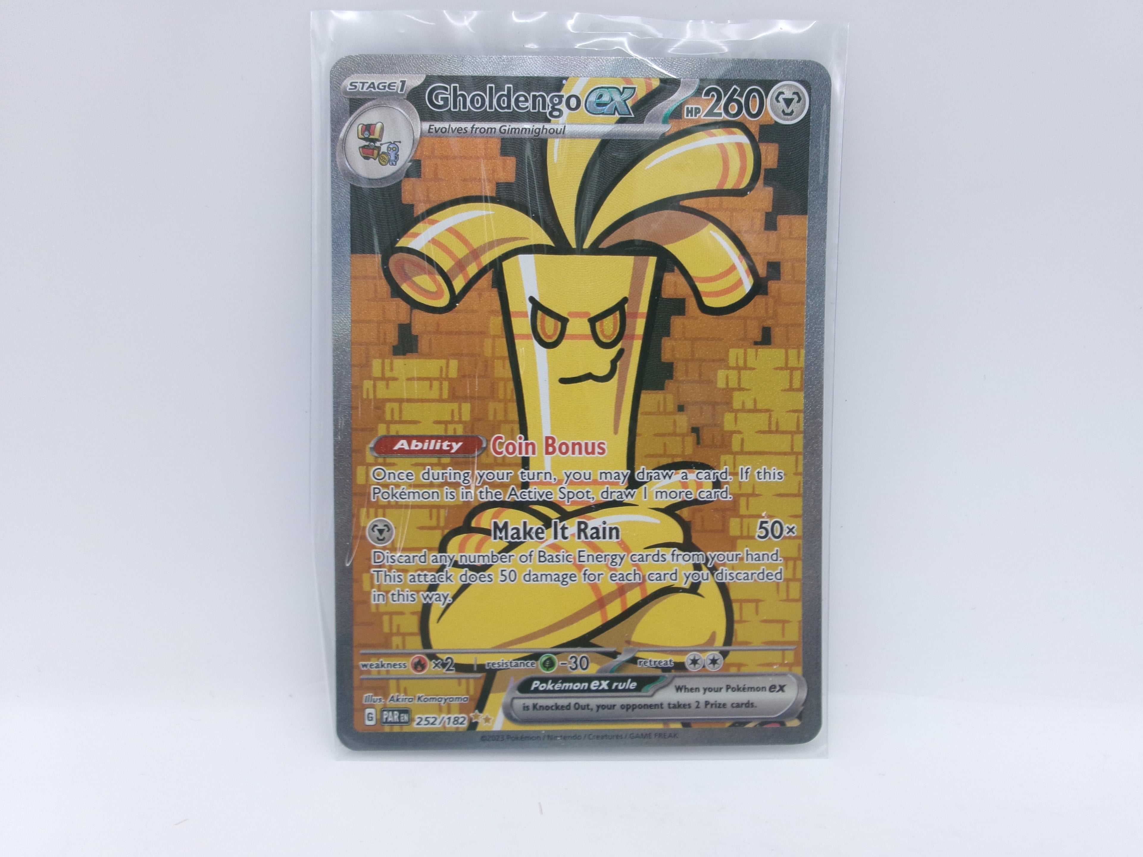 Pokemon Gholdengo EX Paradox Rift Special Illustration Card 252/182