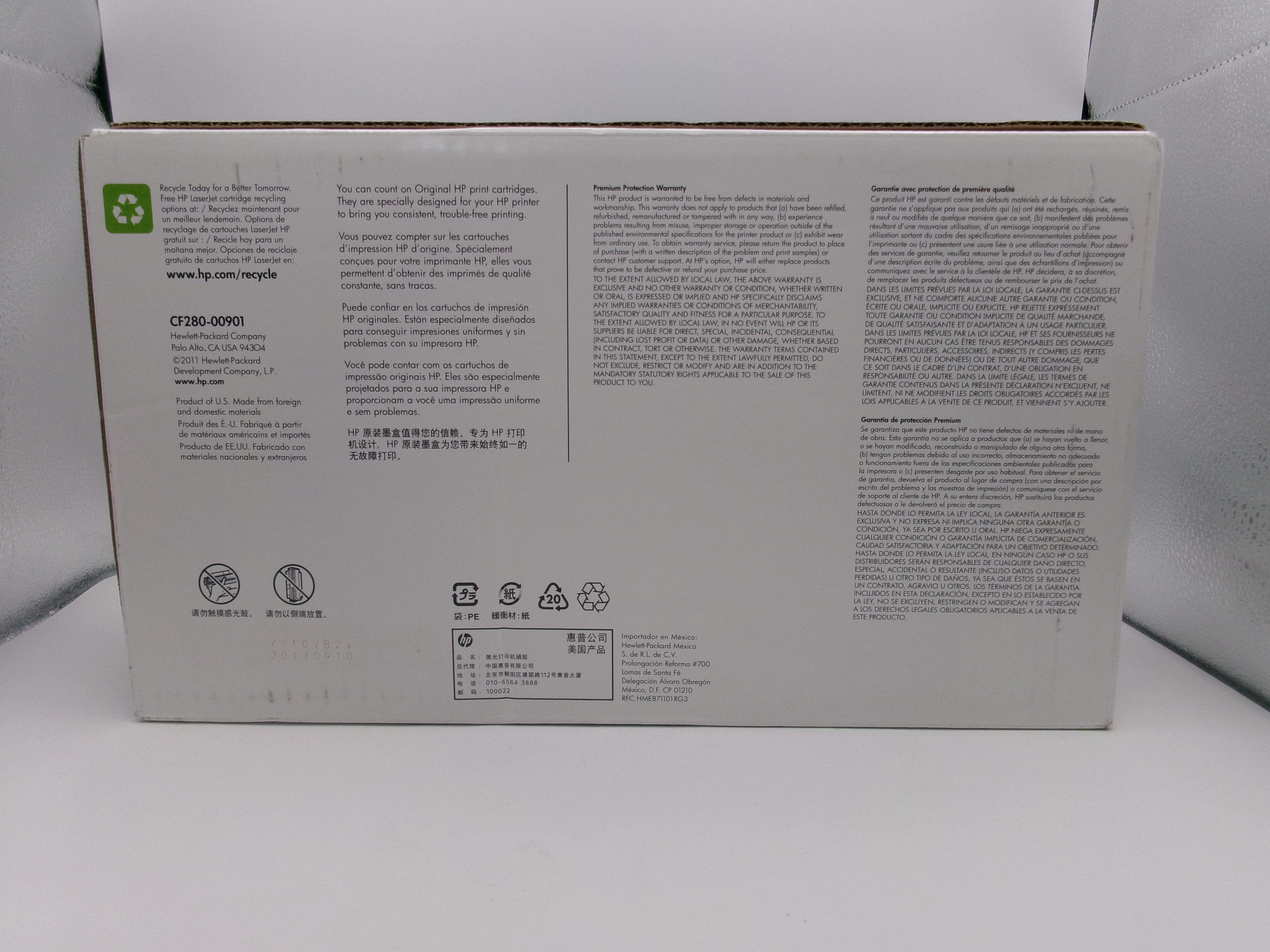 HP 80A CF280A LaserJet Toner Cartridge Black
