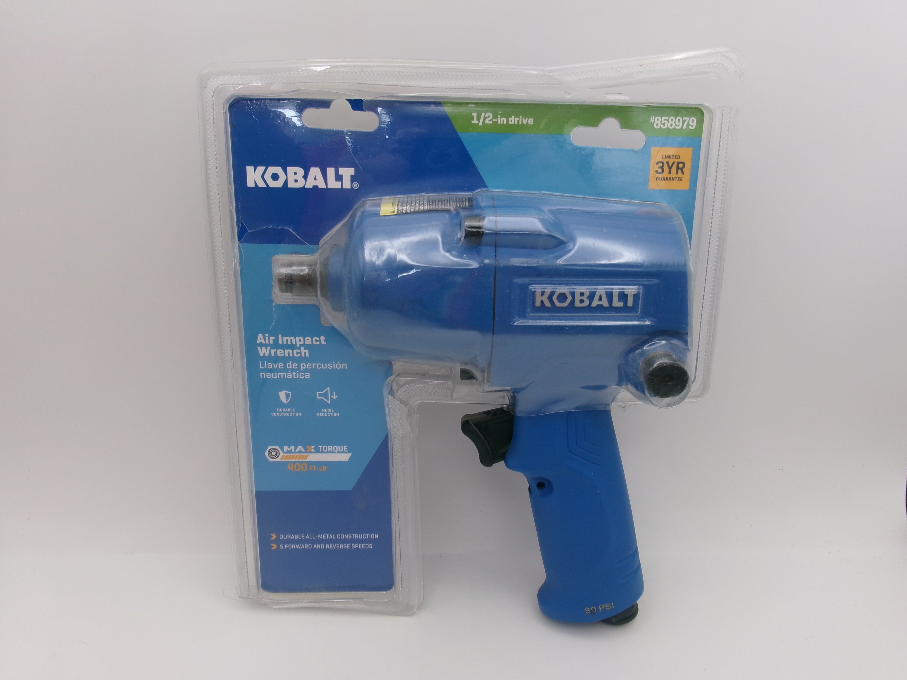 Kobalt 1/2 Air Impact Wrench 400LB Torque SGY-AIR227