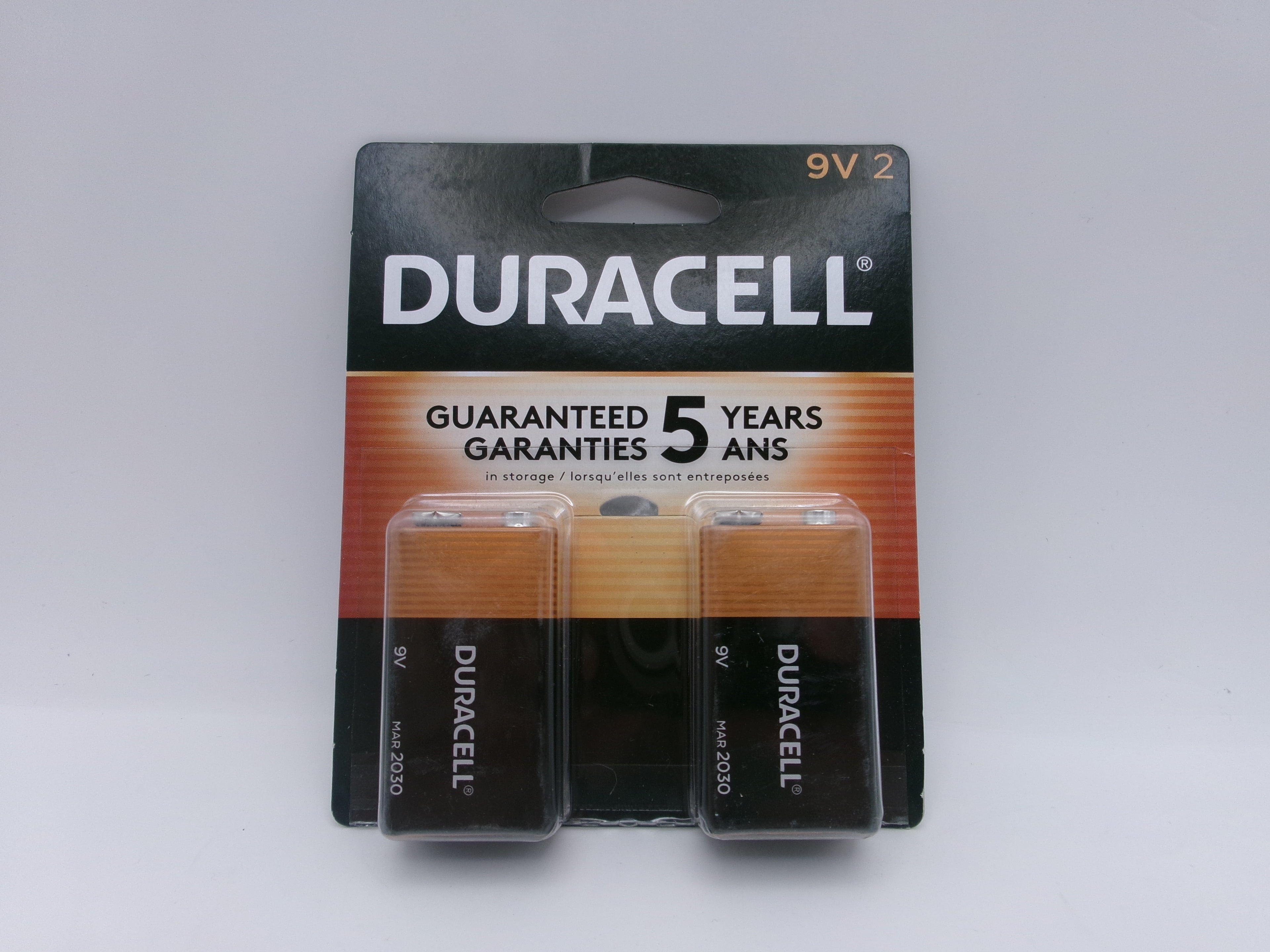 Duracell 2-Pack 9V 9 Volt Batteries Alkaline Battery