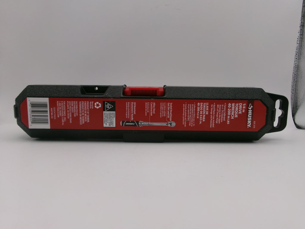 Husky 625 319 1/4in Drive Torque Wrench 40-200 LBS