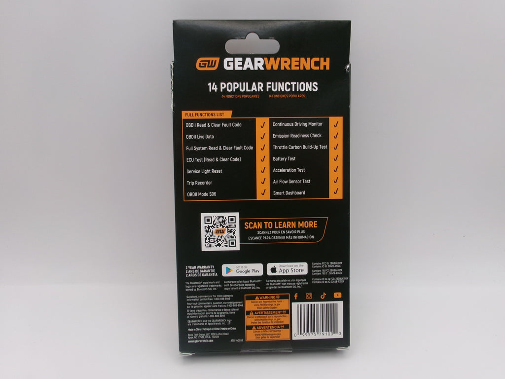 Gearwrench Everyday Diagnostic Tool OBDII Bluetooth Scanner GWSCAN