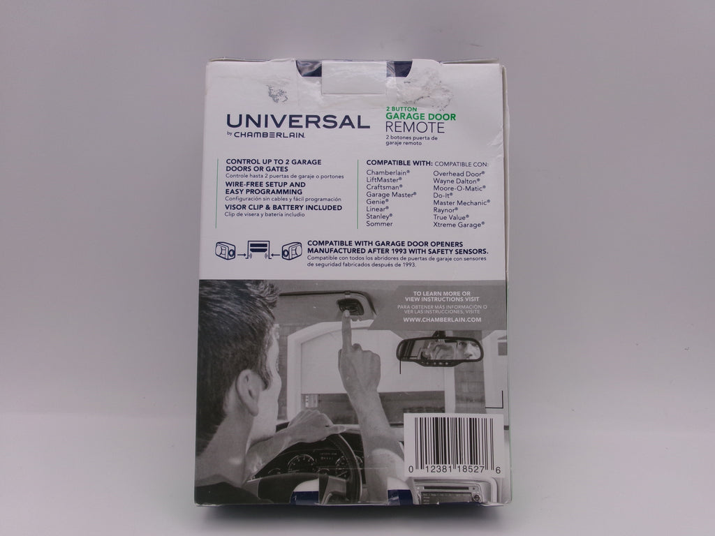 Chamberlain KLIK5U-BK2 Universal 2 Button Garage Door Remote Clicker