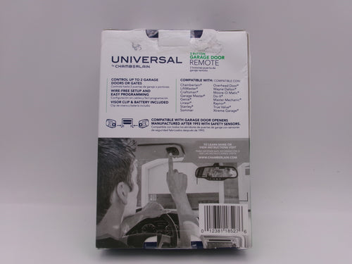 Chamberlain KLIK5U-BK2 Universal 2 Button Garage Door Remote Clicker