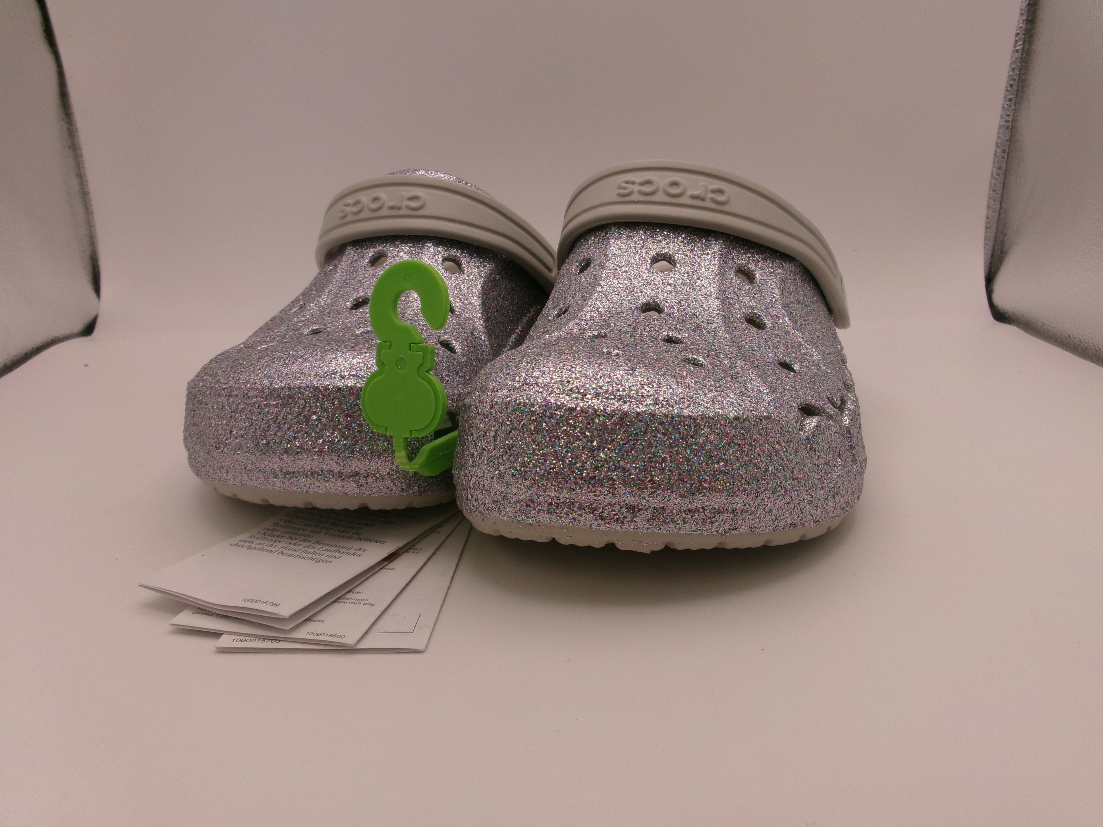 Crocs Kids' Baya Glitter Slip-On Clogs - J 3