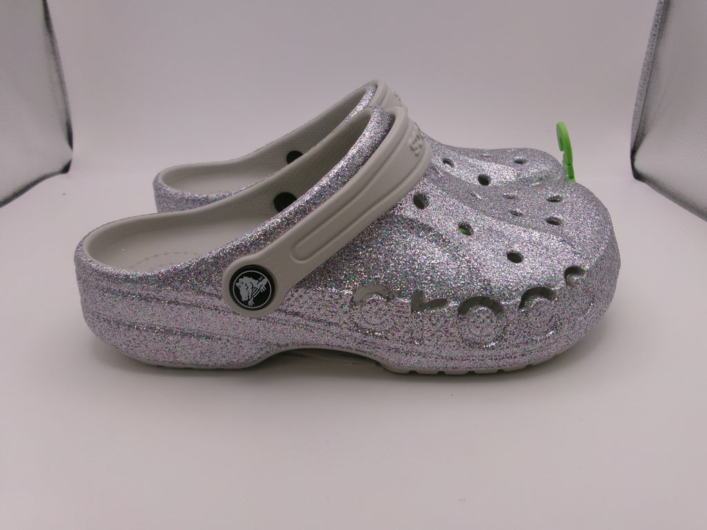 Crocs Kids' Baya Glitter Slip-On Clogs - J 3