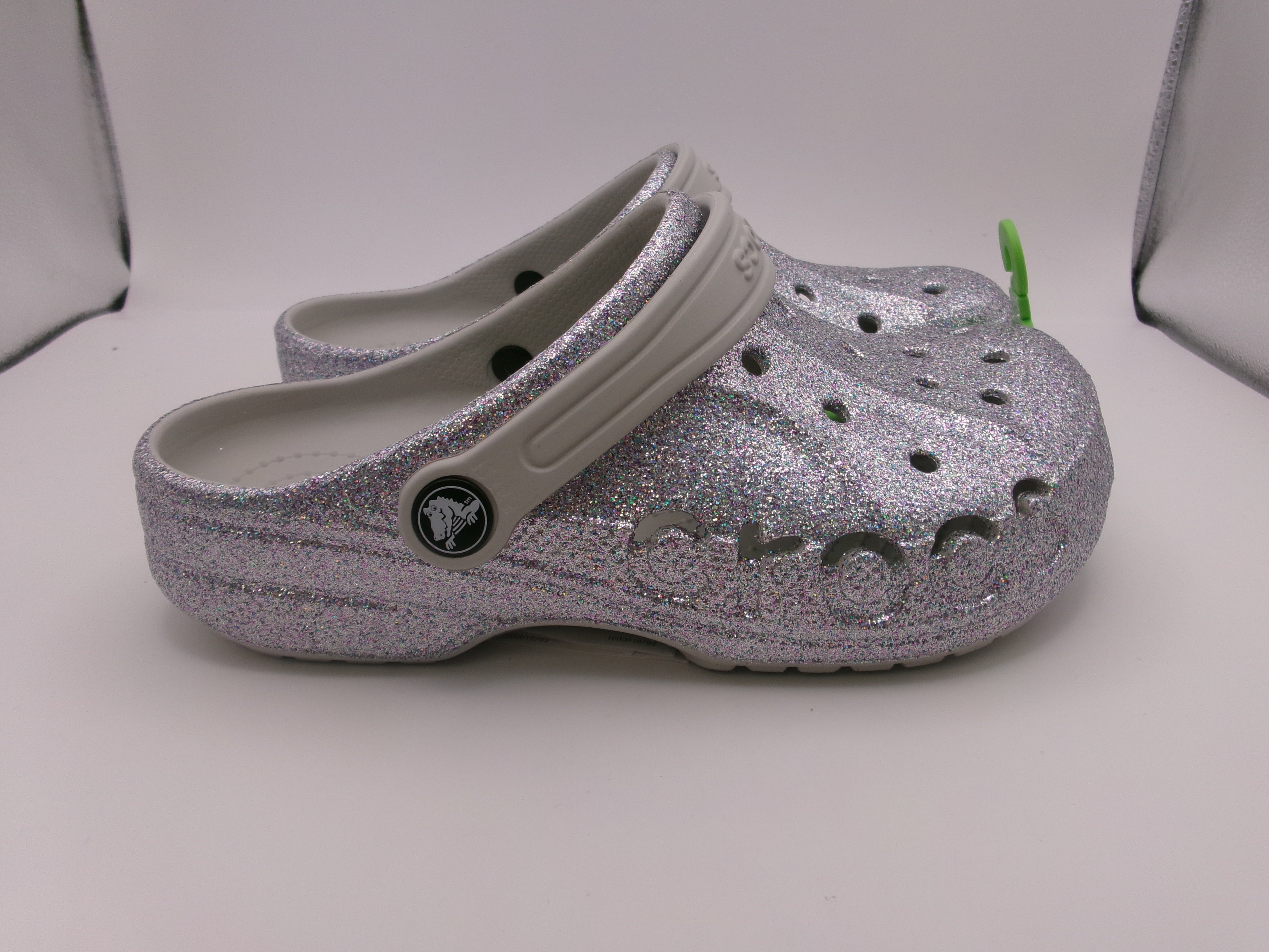 Crocs Kids' Baya Glitter Slip-On Clogs - J 3