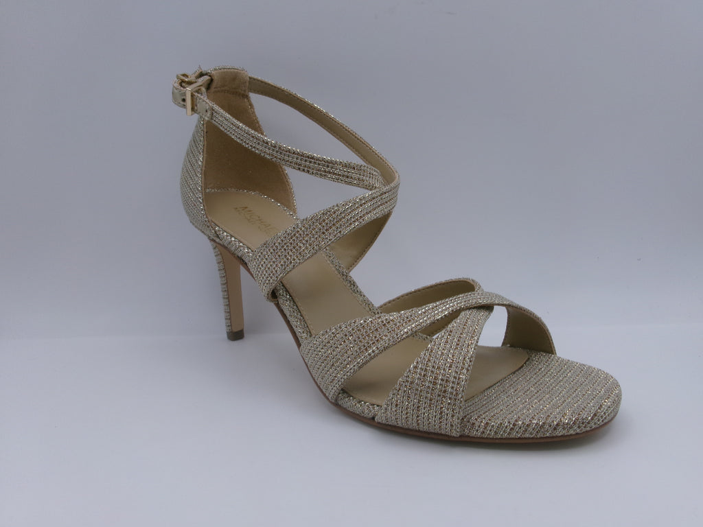 Kinsley Glitter Chain-Mesh Sandal