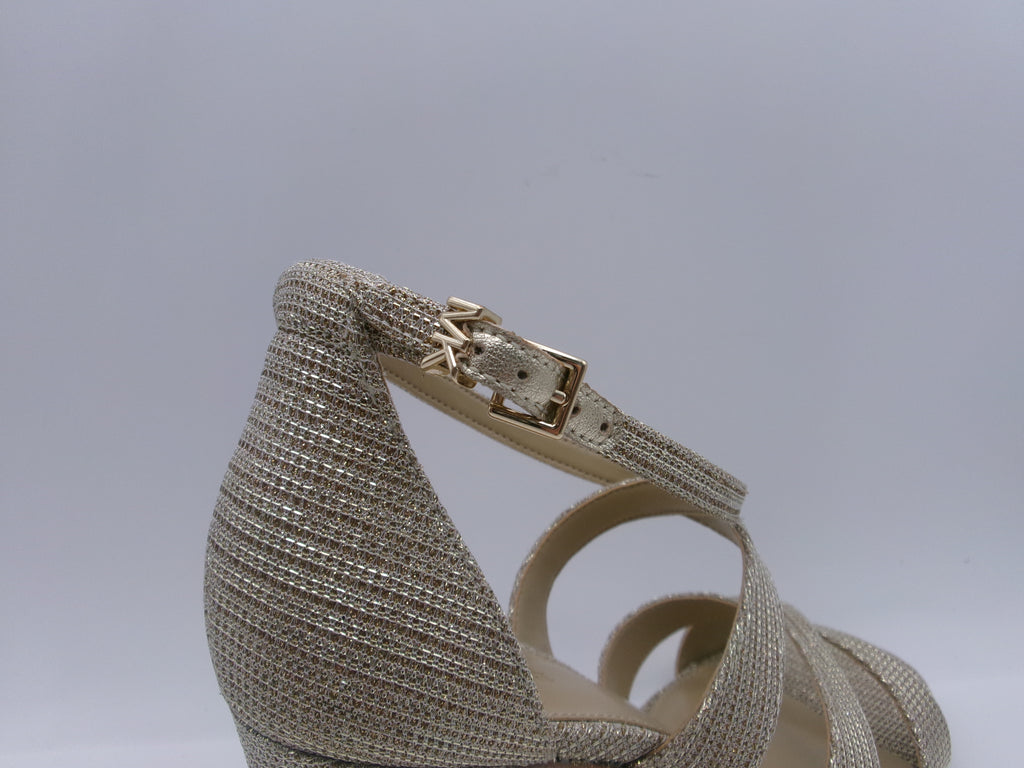 Kinsley Glitter Chain-Mesh Sandal