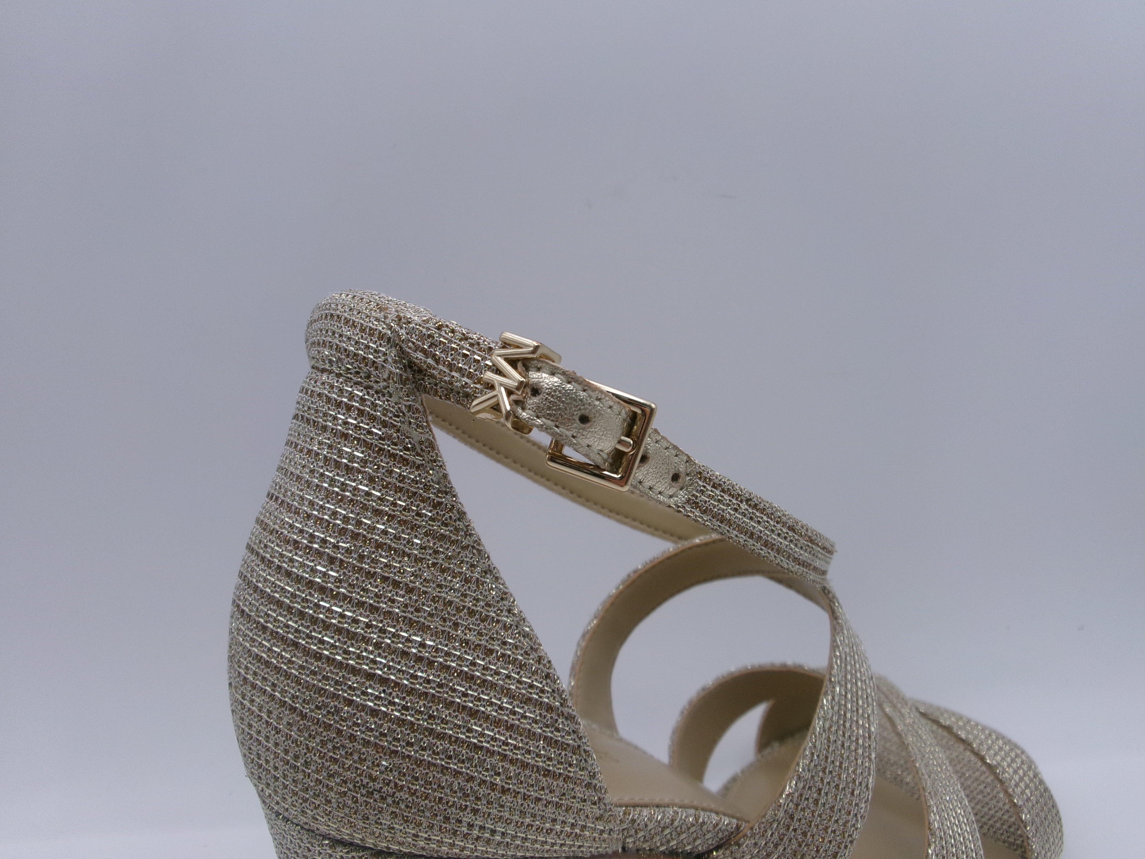 Kinsley Glitter Chain-Mesh Sandal