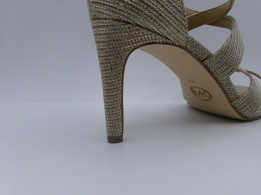 Kinsley Glitter Chain-Mesh Sandal